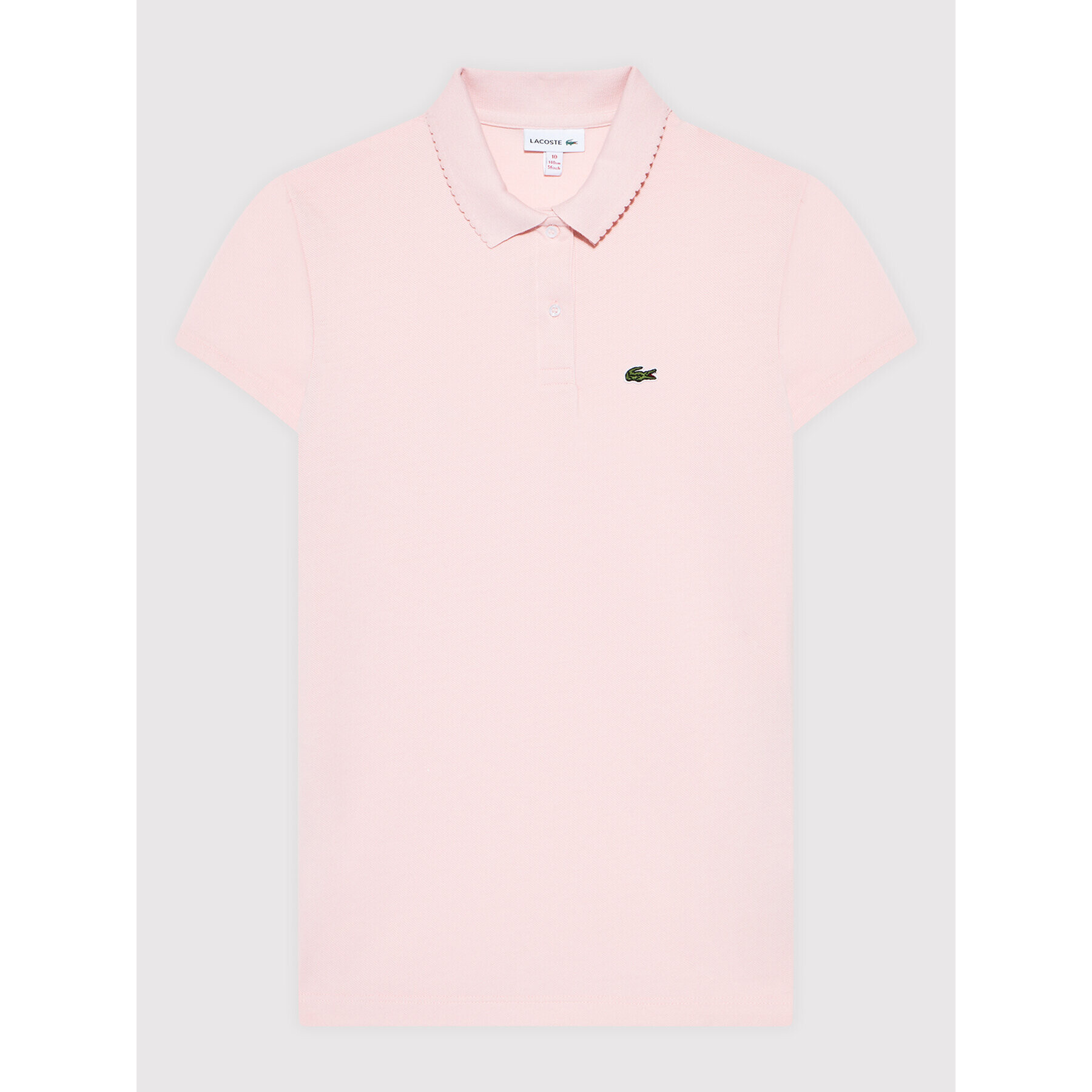 Lacoste Тениска с яка и копчета PJ3594 Розов Regular Fit - Pepit.bg