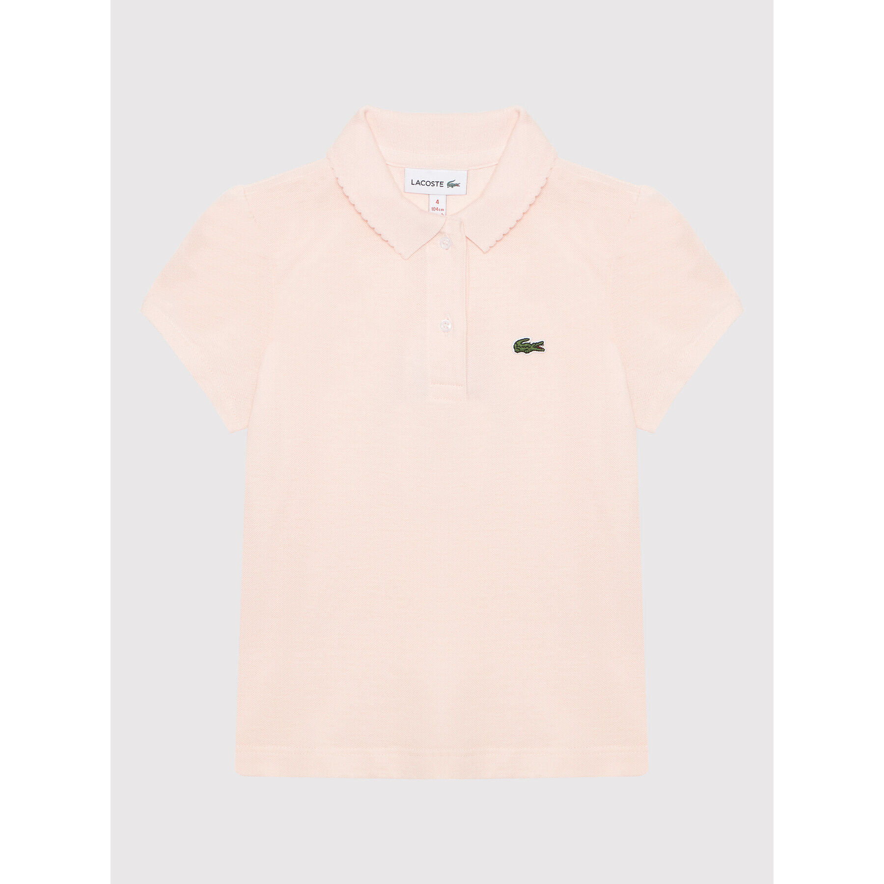 Lacoste Тениска с яка и копчета PJ3594 Розов Regular Fit - Pepit.bg