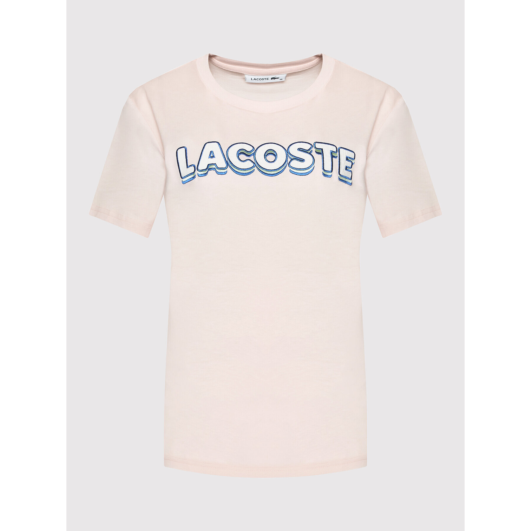 Lacoste Тишърт TF0202 Розов Regular Fit - Pepit.bg