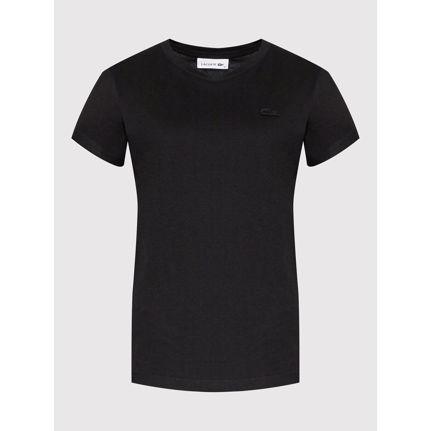 Lacoste Тишърт TF0204 Черен Regular Fit - Pepit.bg