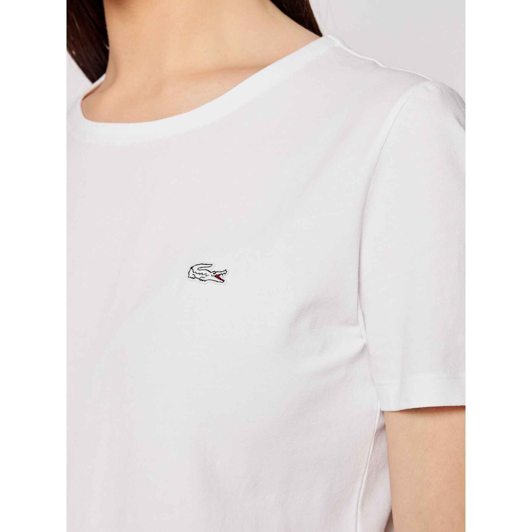 Lacoste Тишърт TF0998 Бял Regular Fit - Pepit.bg