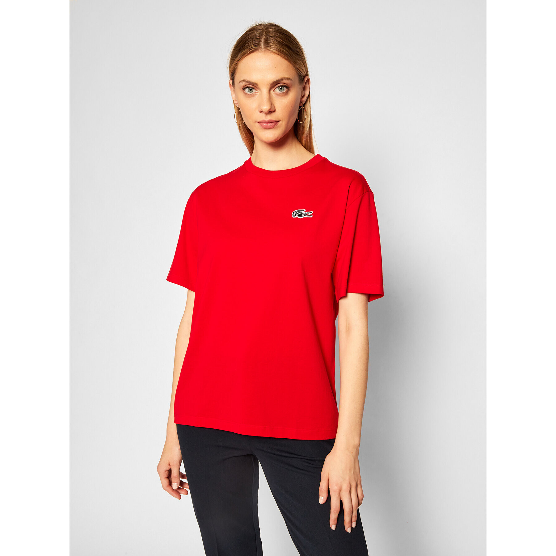 Lacoste Тишърт TF5902 Червен Regular Fit - Pepit.bg