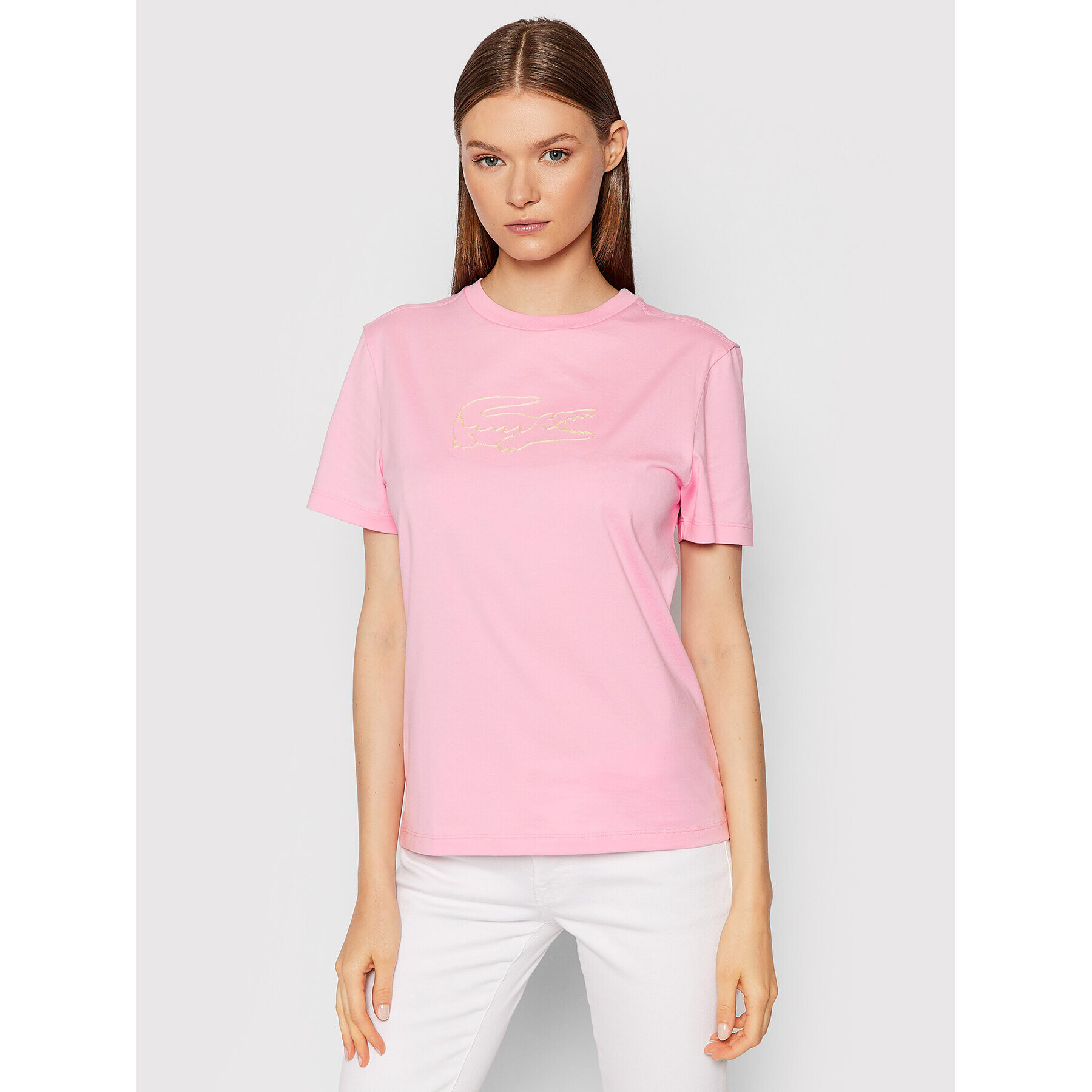 Lacoste Тишърт TF7087 Розов Regular Fit - Pepit.bg