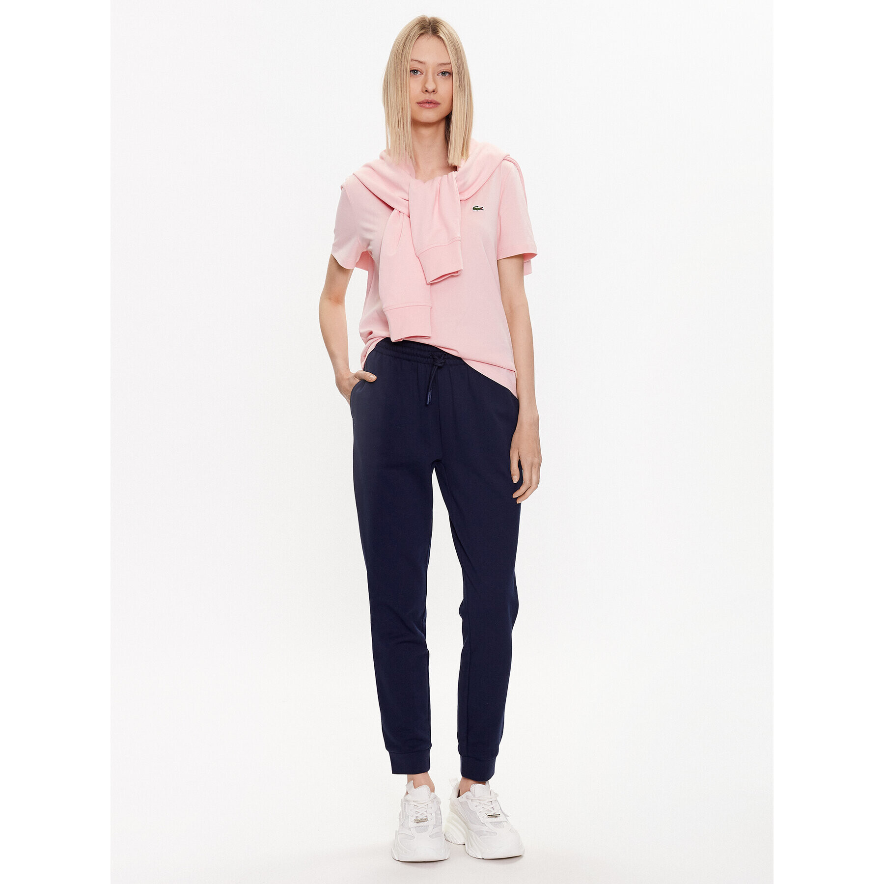 Lacoste Тишърт TF8392 Розов Regular Fit - Pepit.bg