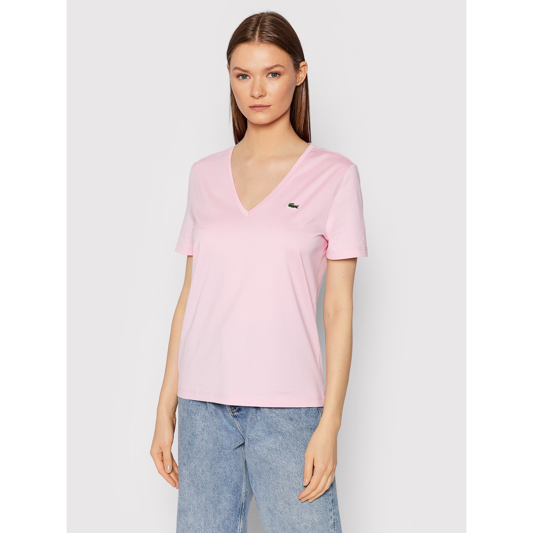Lacoste Тишърт TF8392 Розов Relaxed Fit - Pepit.bg