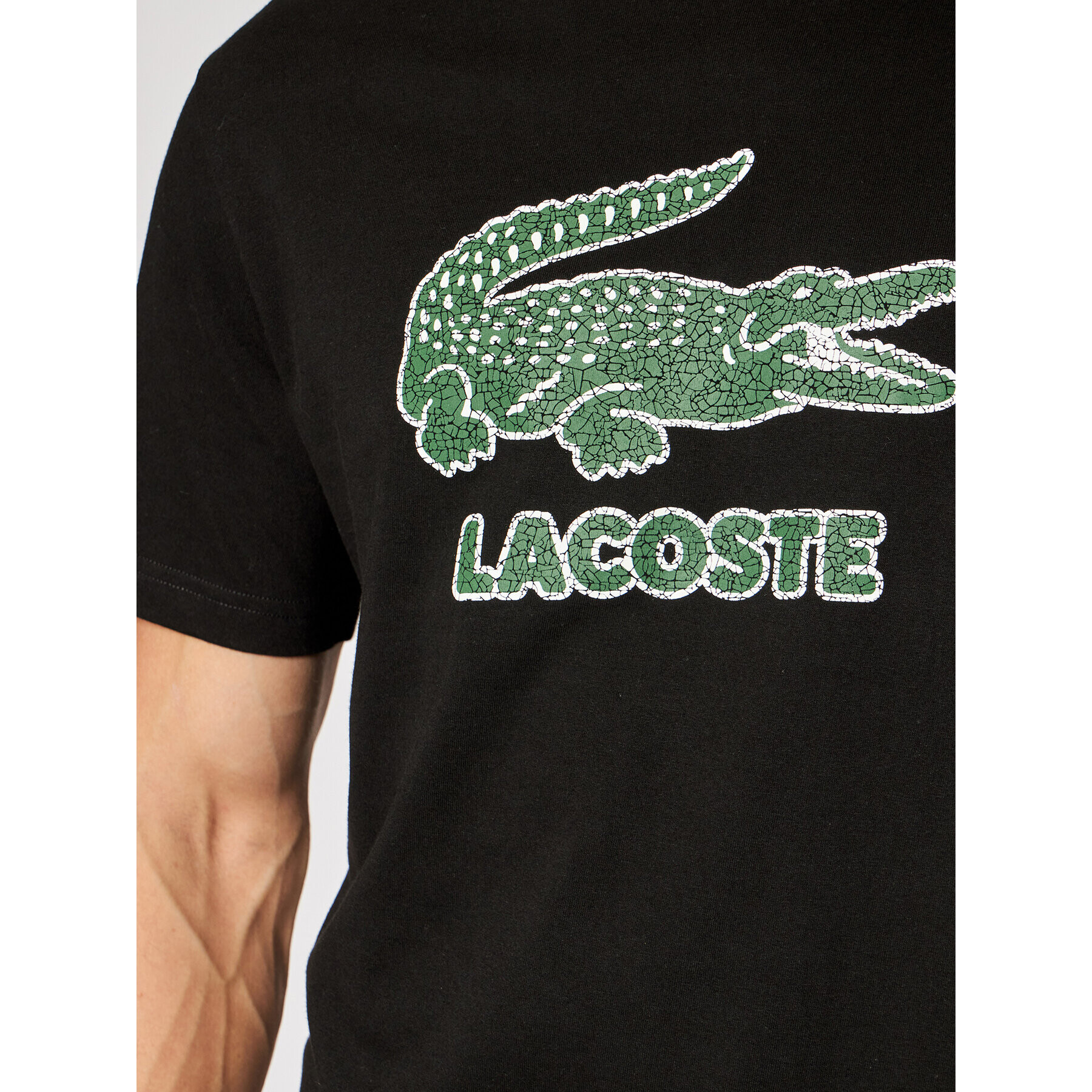 Lacoste Тишърт TH0063 Черен Regular Fit - Pepit.bg