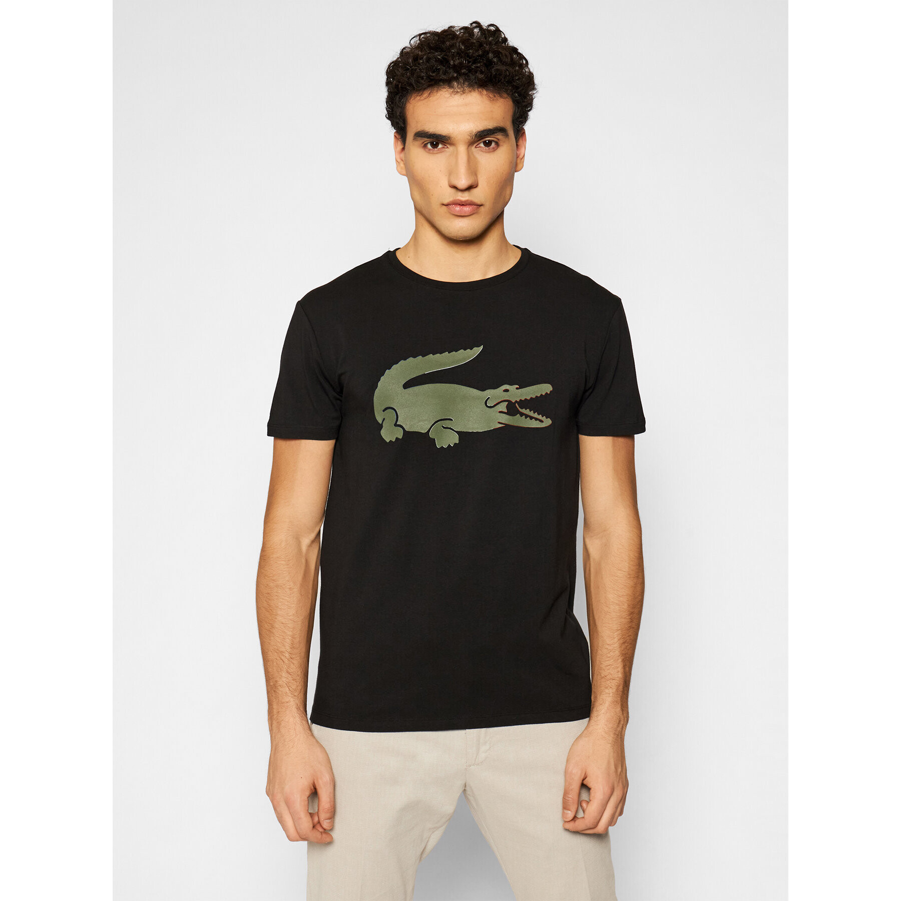 Lacoste Тишърт TH0139 Черен Slim Fit - Pepit.bg