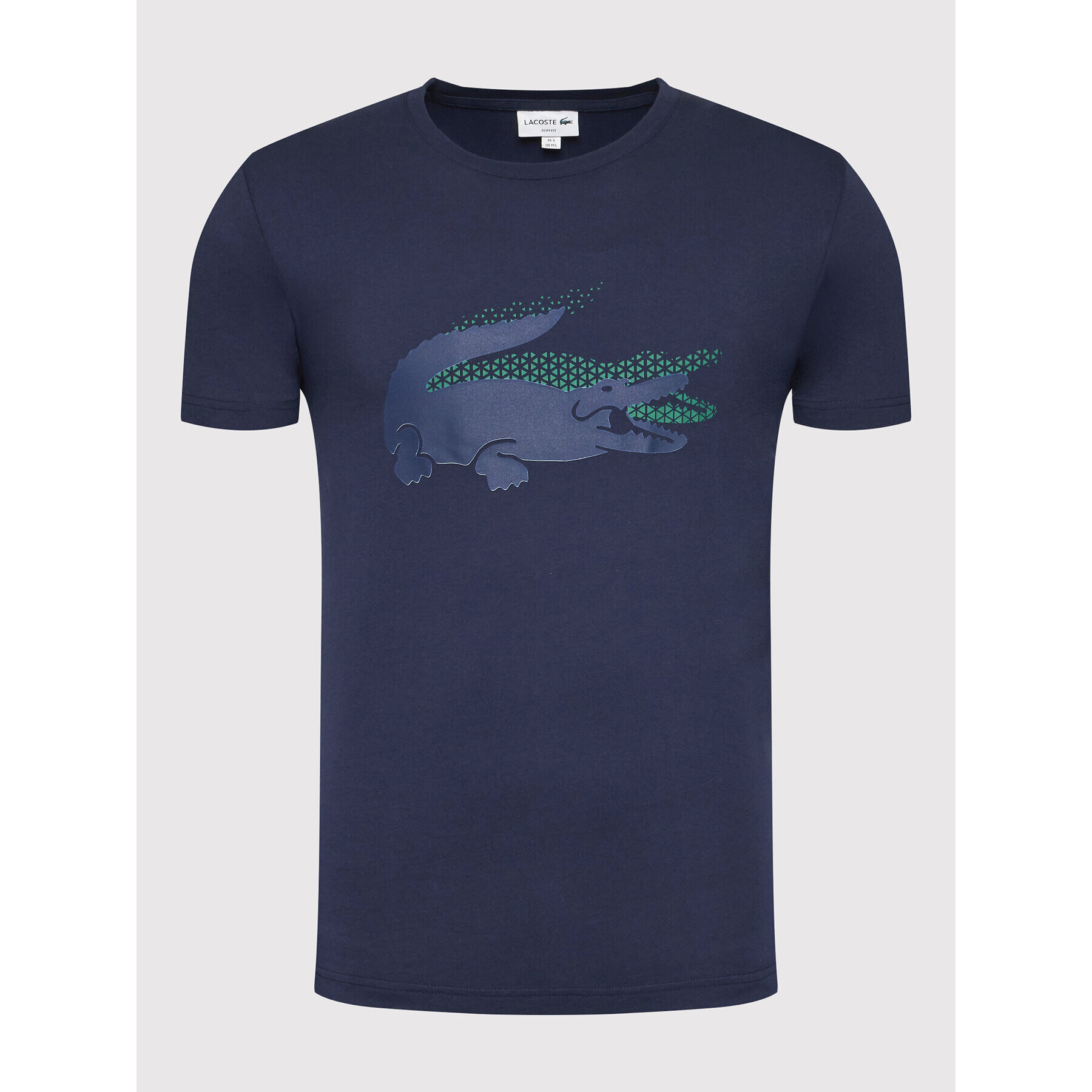 Lacoste Тишърт TH0204 Тъмносин Slim Fit - Pepit.bg
