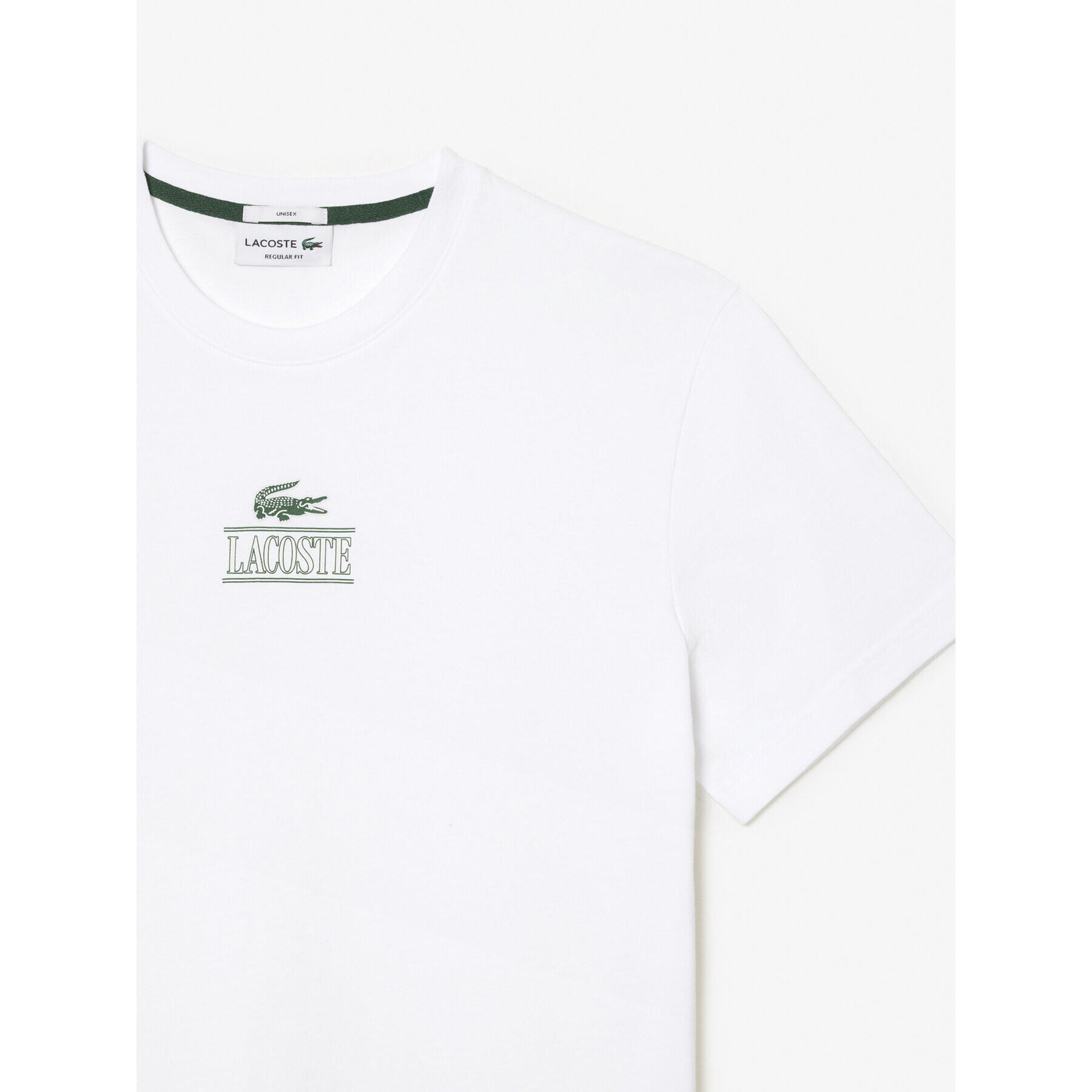 Lacoste Тишърт TH1147 Бял Regular Fit - Pepit.bg