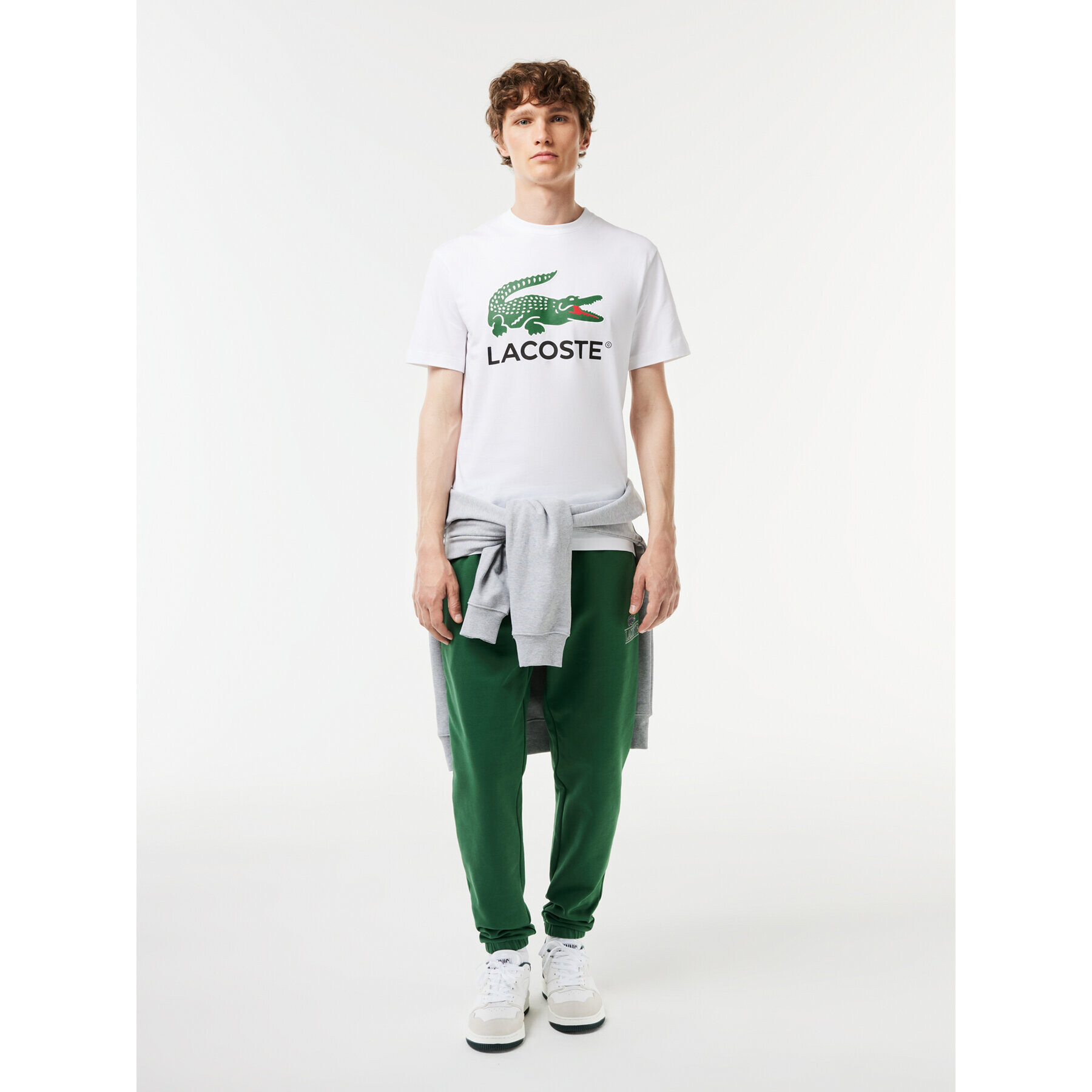 Lacoste Тишърт TH1285 Бял Regular Fit - Pepit.bg