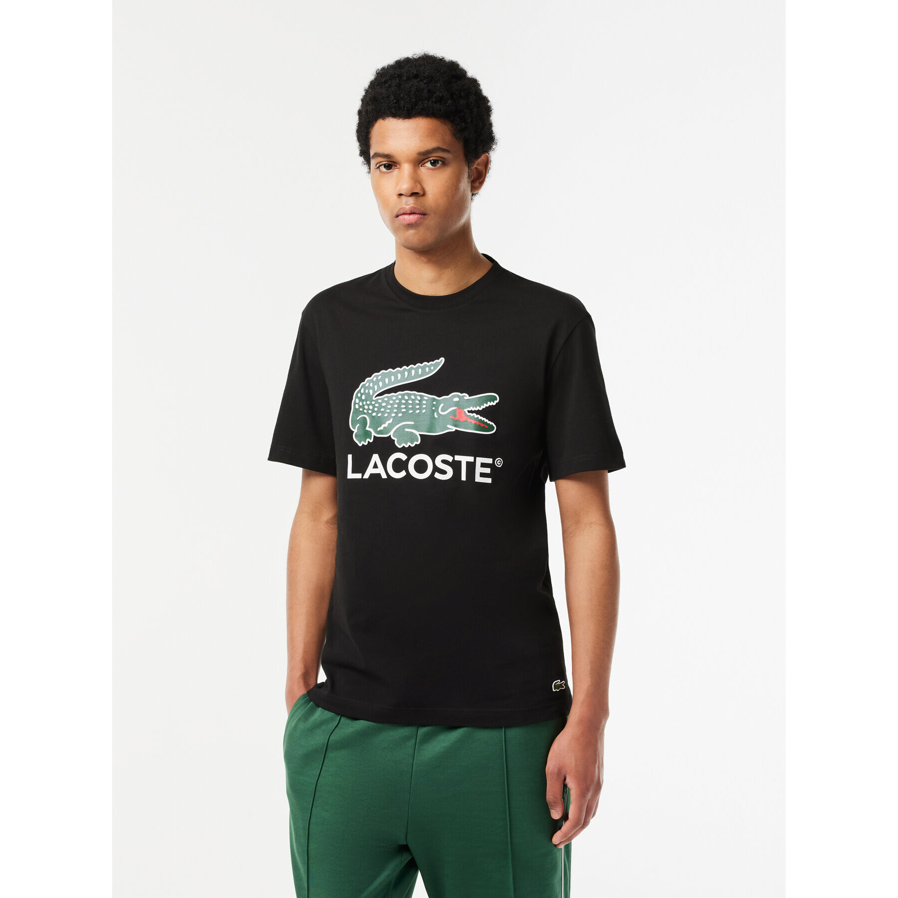 Lacoste Тишърт TH1285 Черен Regular Fit - Pepit.bg