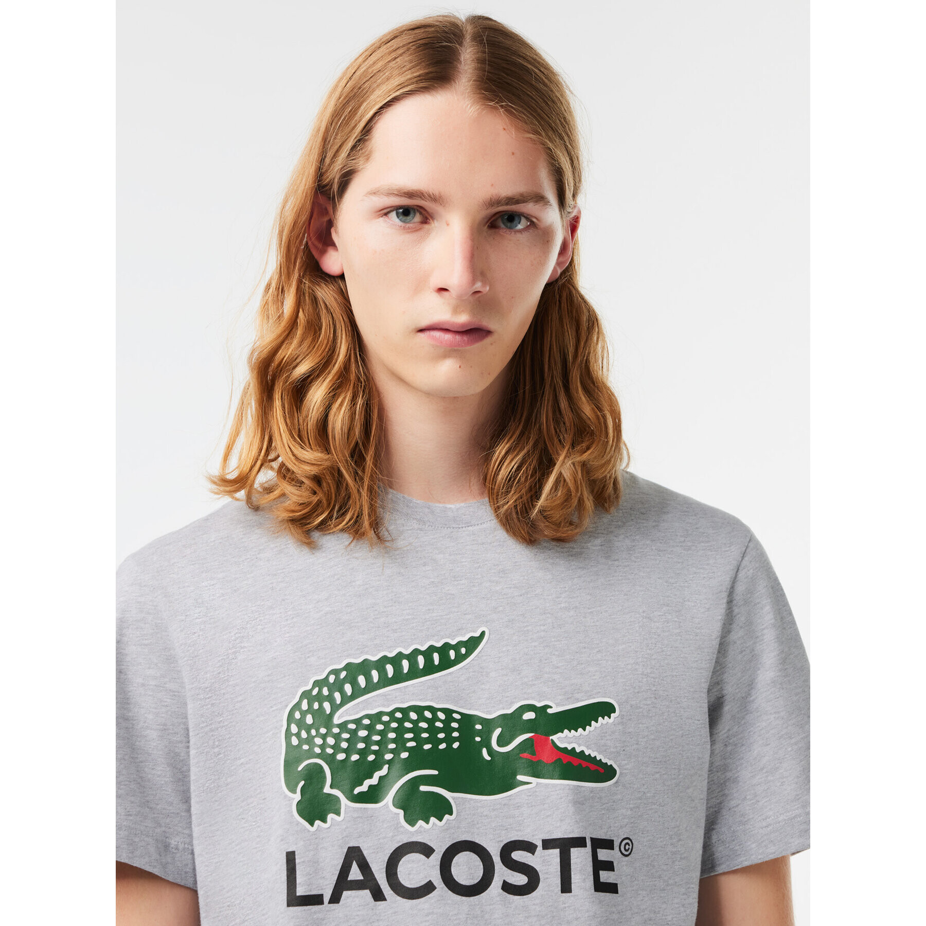 Lacoste Тишърт TH1285 Сив Regular Fit - Pepit.bg