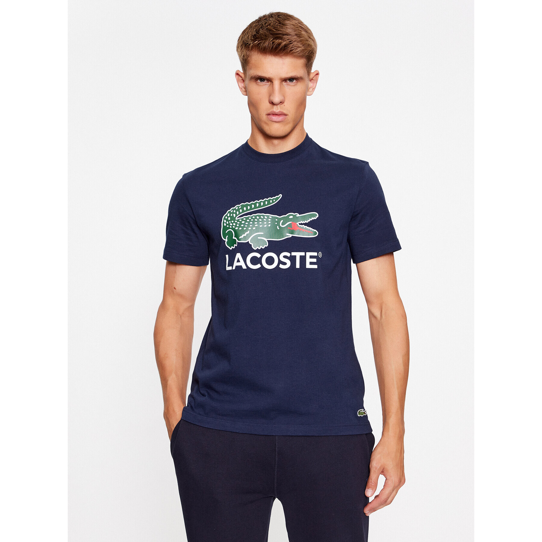 Lacoste Тишърт TH1285 Тъмносин Regular Fit - Pepit.bg