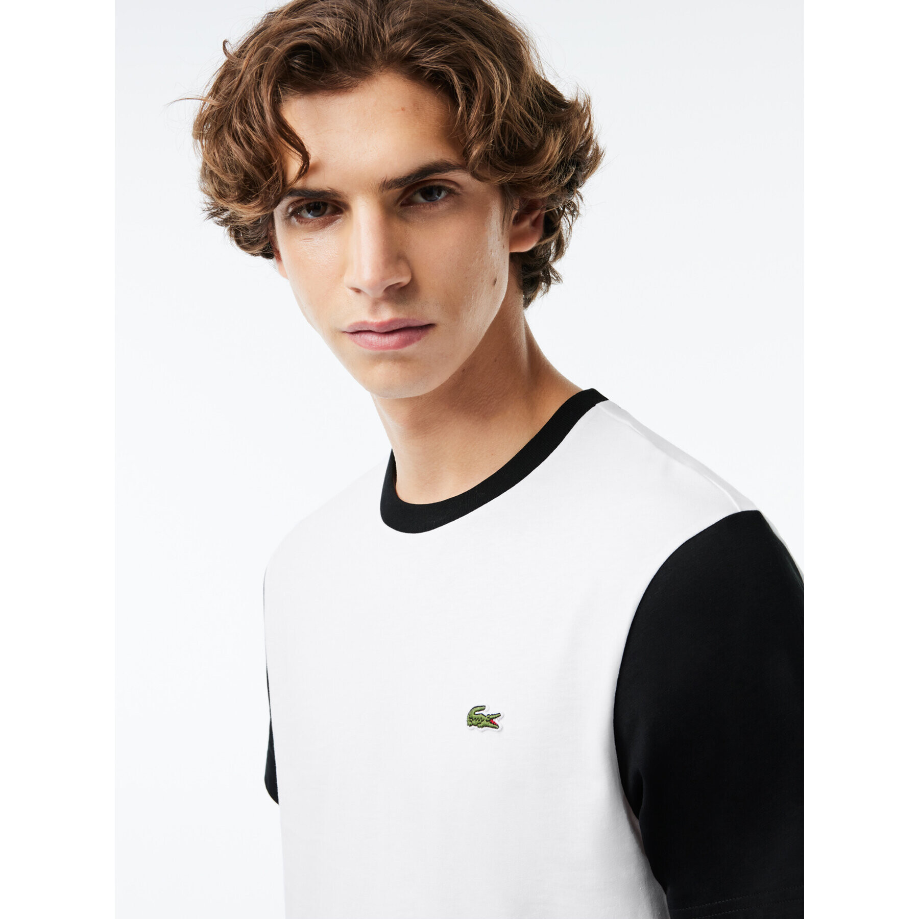 Lacoste Тишърт TH1298 Бял Regular Fit - Pepit.bg