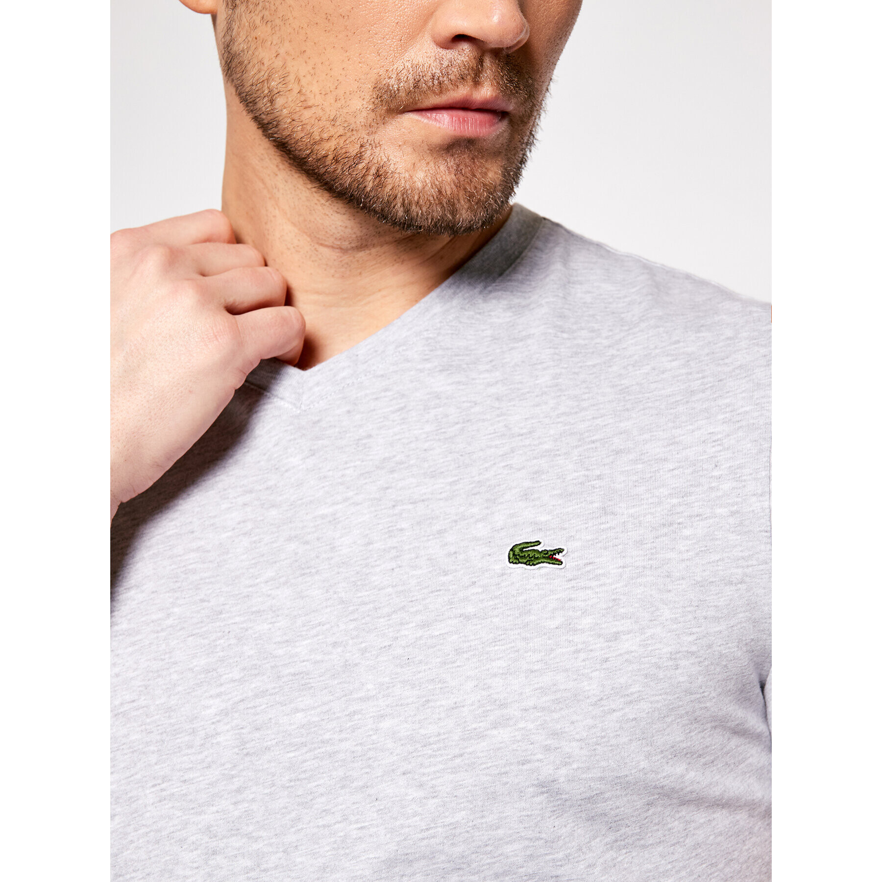 Lacoste Тишърт TH2036 Сив Regular Fit - Pepit.bg