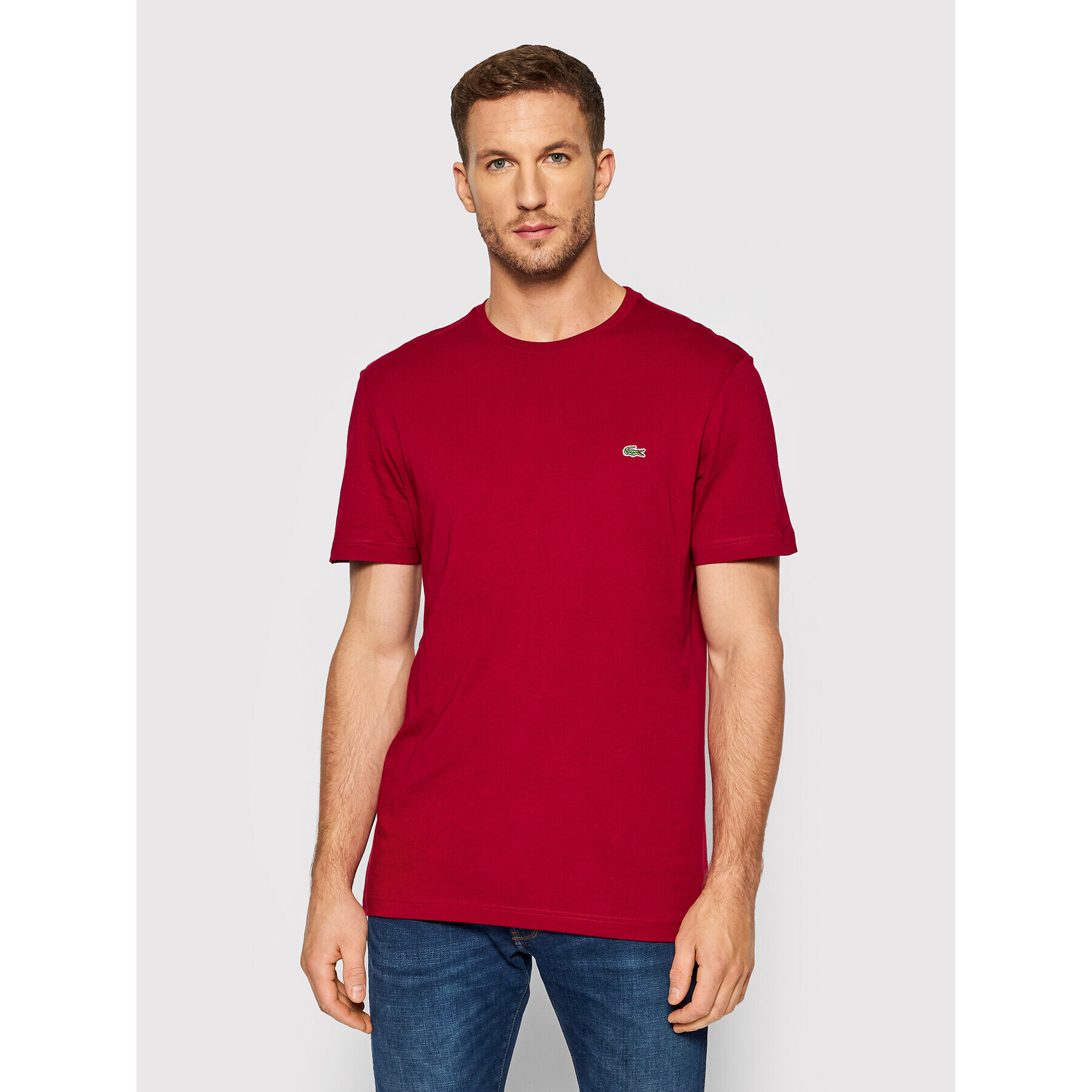 Lacoste Тишърт TH2038 Бордо Regular Fit - Pepit.bg