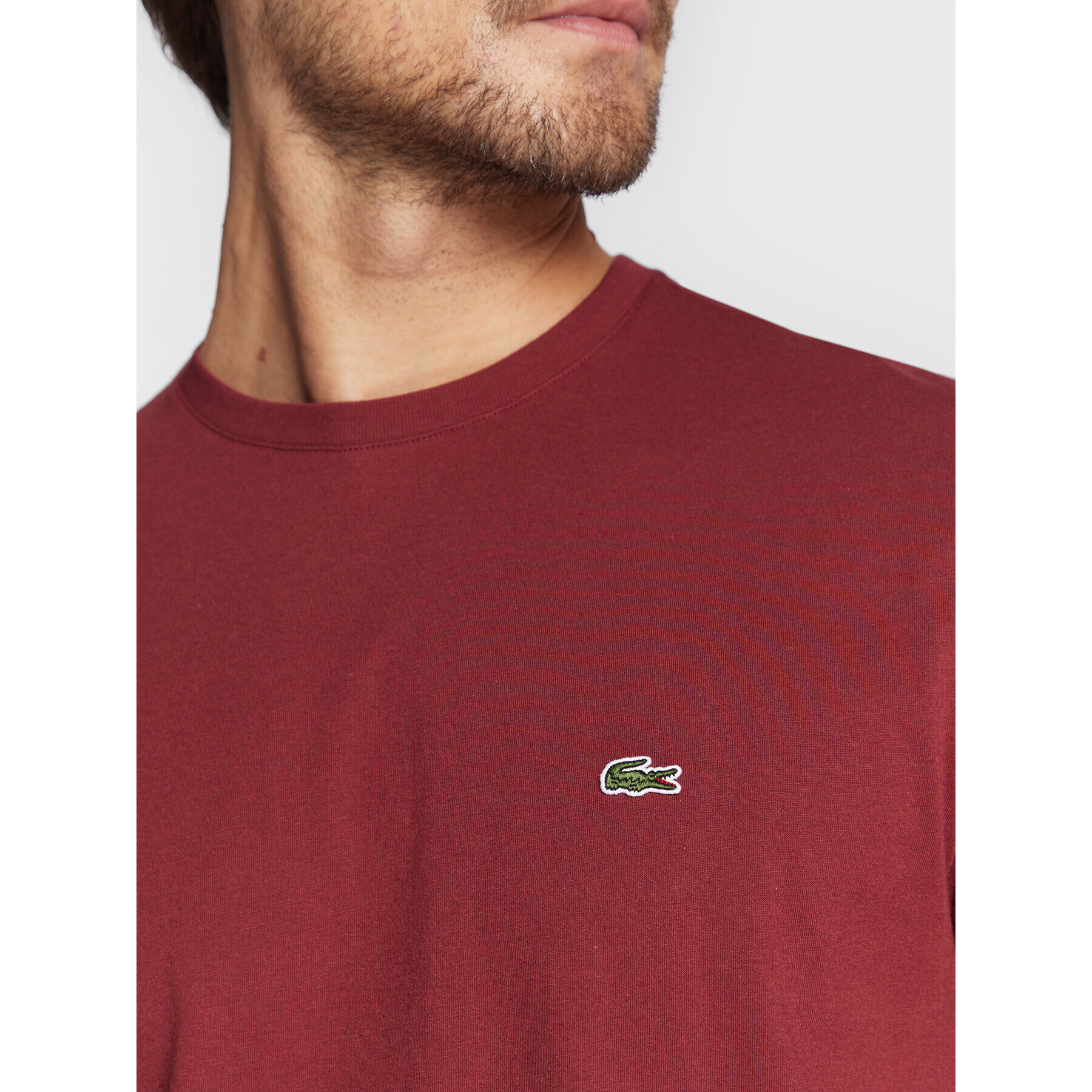 Lacoste Тишърт TH2038 Бордо Regular Fit - Pepit.bg