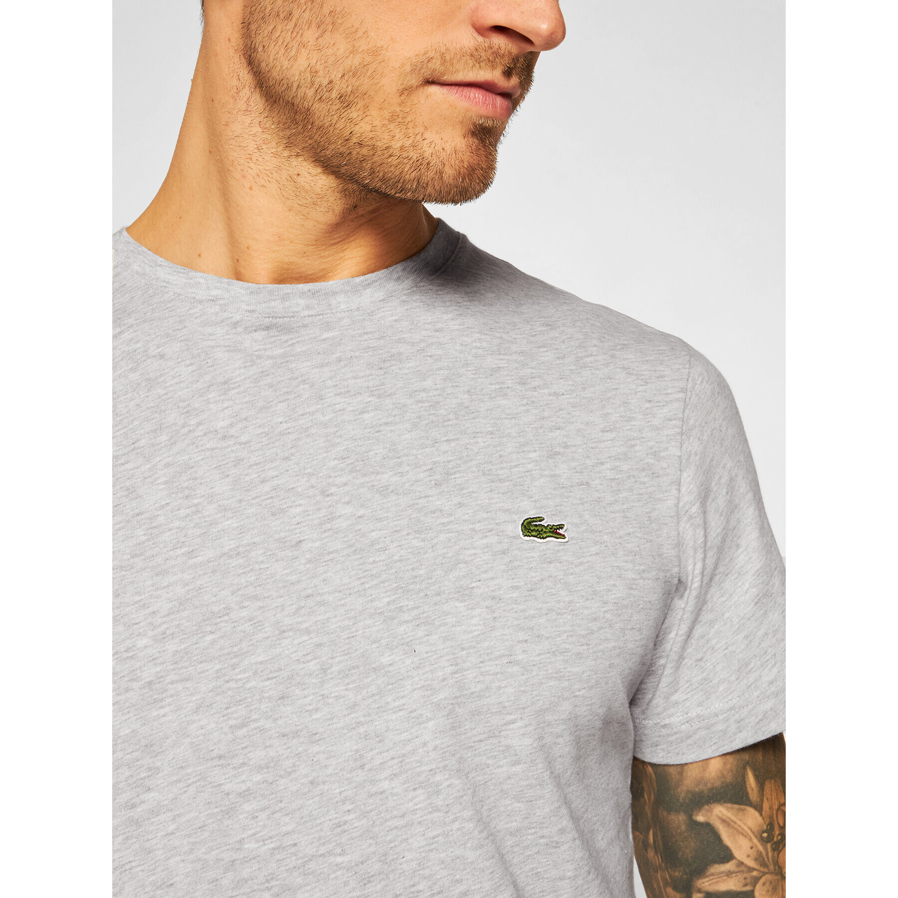 Lacoste Тишърт TH2038 Сив Regular Fit - Pepit.bg