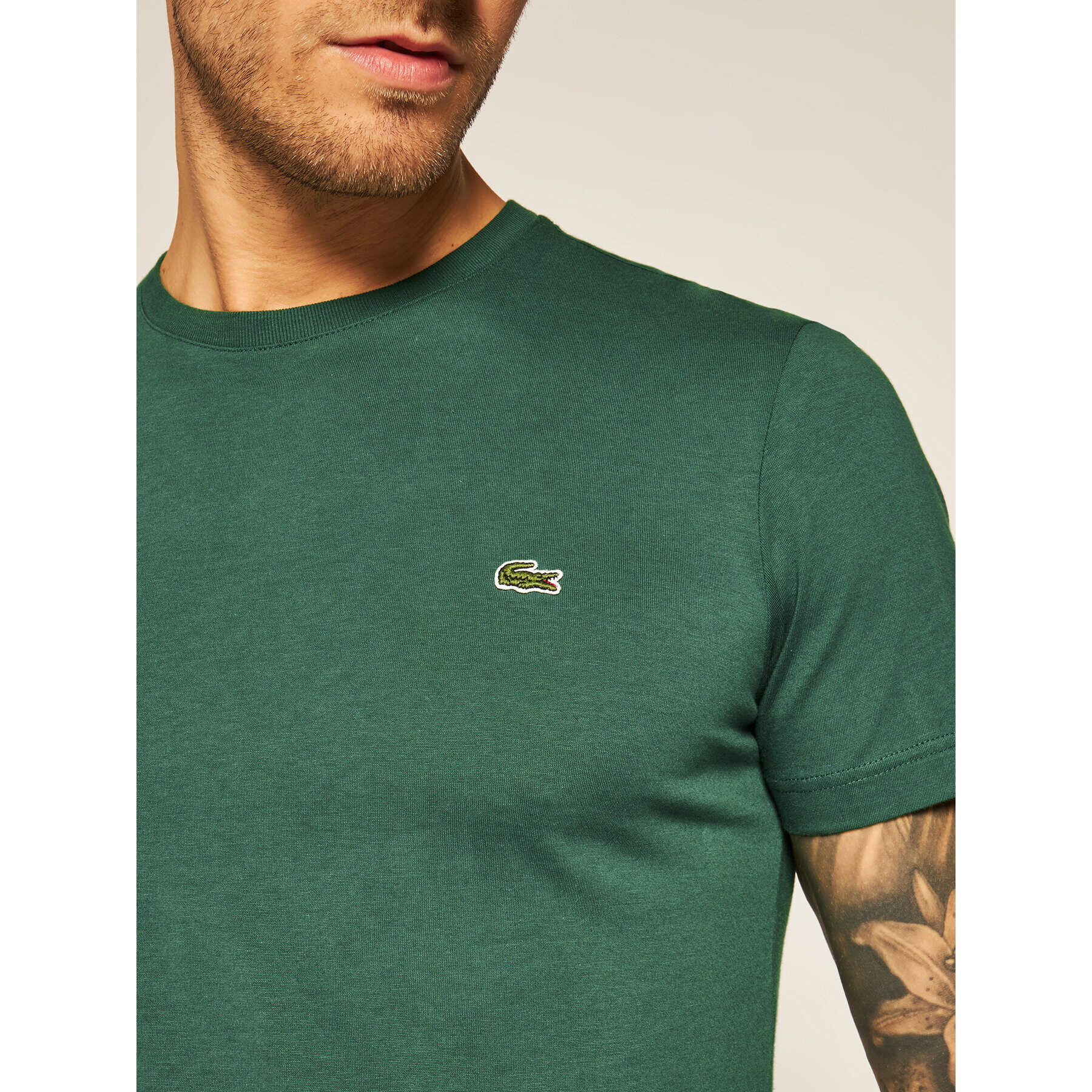 Lacoste Тишърт TH2038 Зелен Regular Fit - Pepit.bg