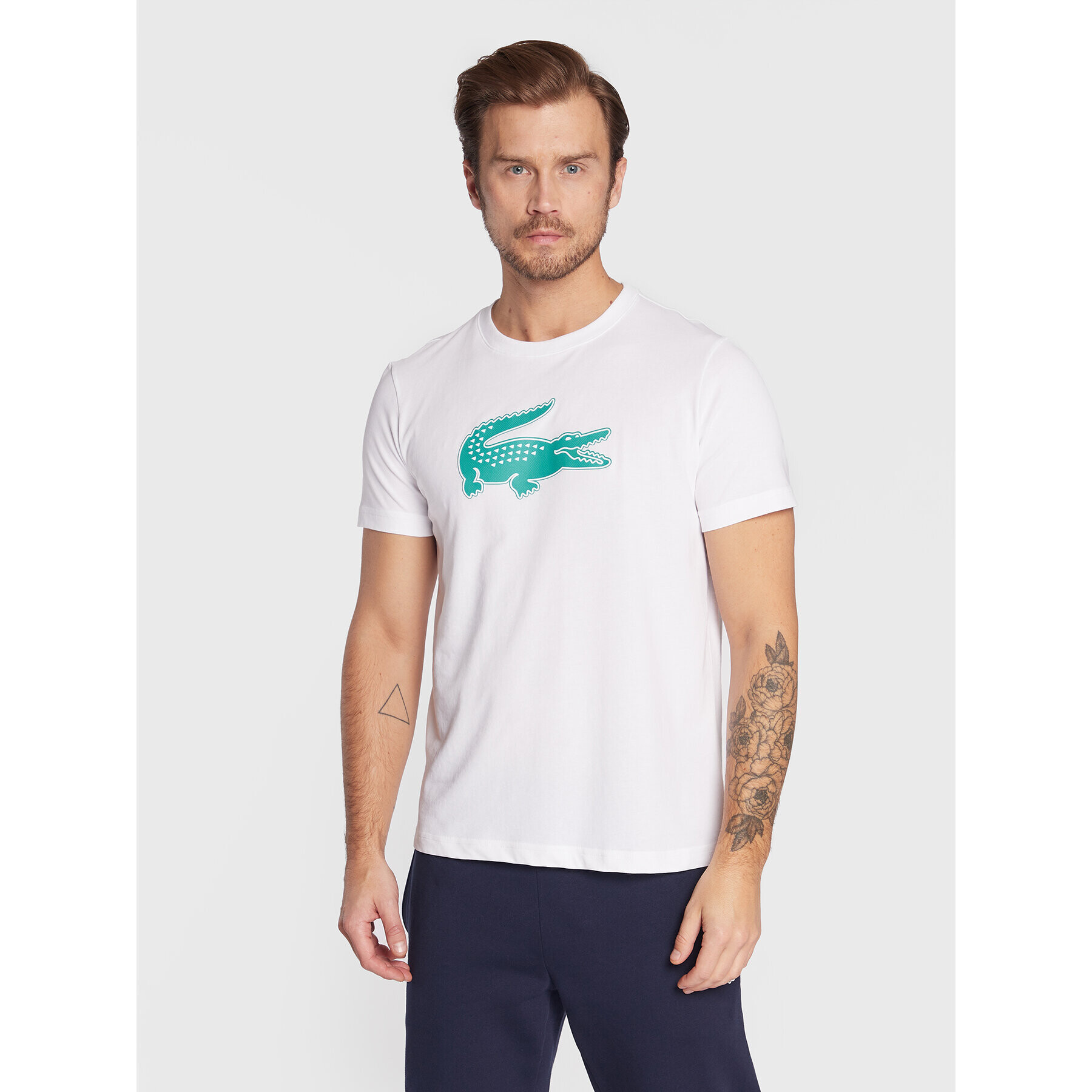 Lacoste Тишърт TH2042 Бял Regular Fit - Pepit.bg