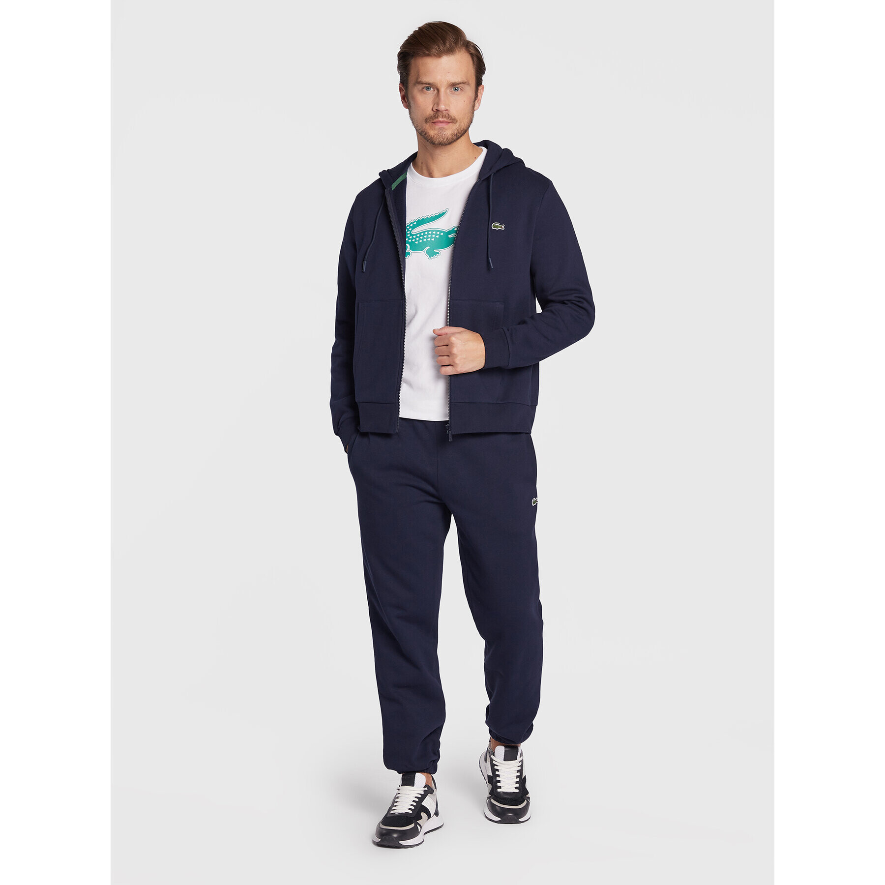 Lacoste Тишърт TH2042 Бял Regular Fit - Pepit.bg