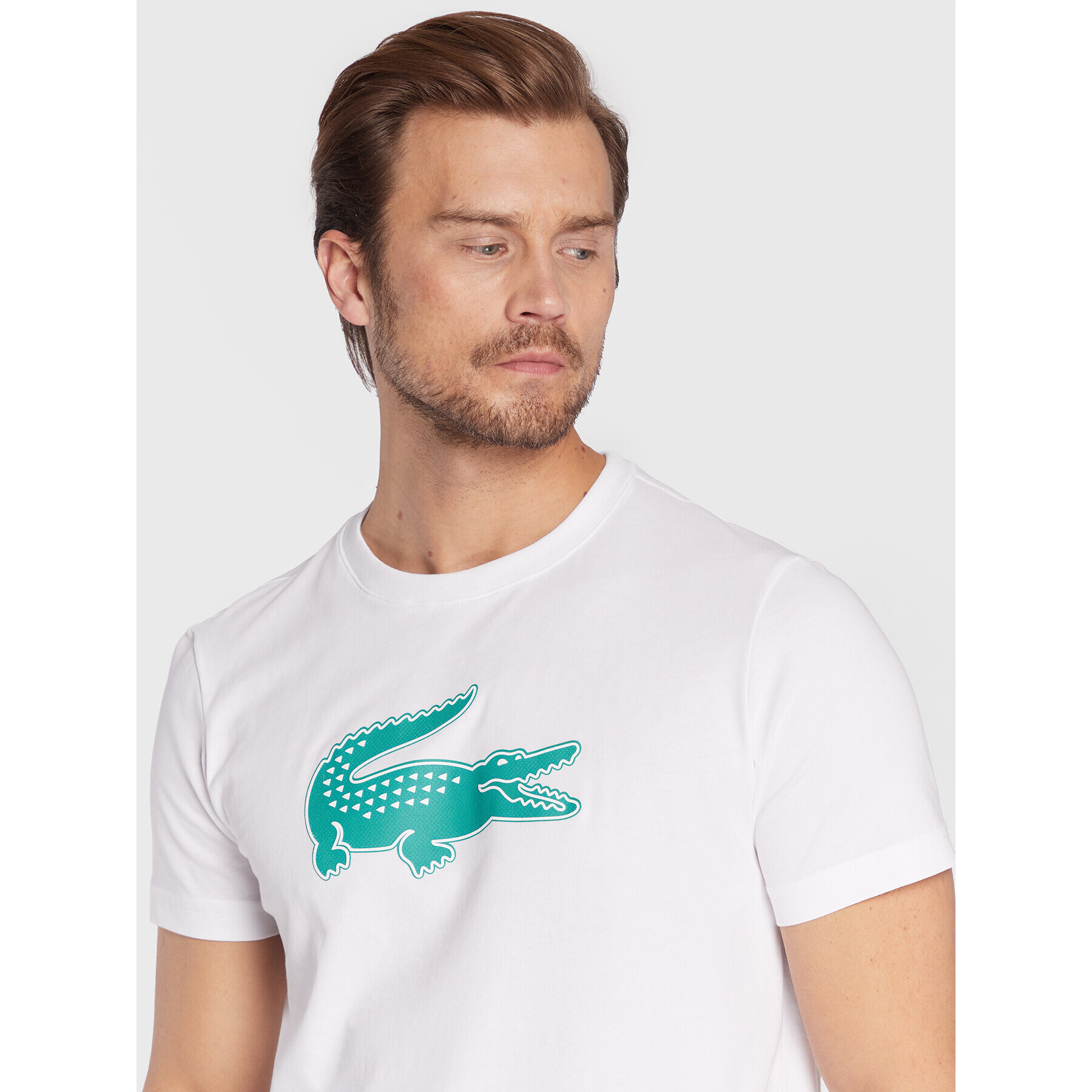 Lacoste Тишърт TH2042 Бял Regular Fit - Pepit.bg
