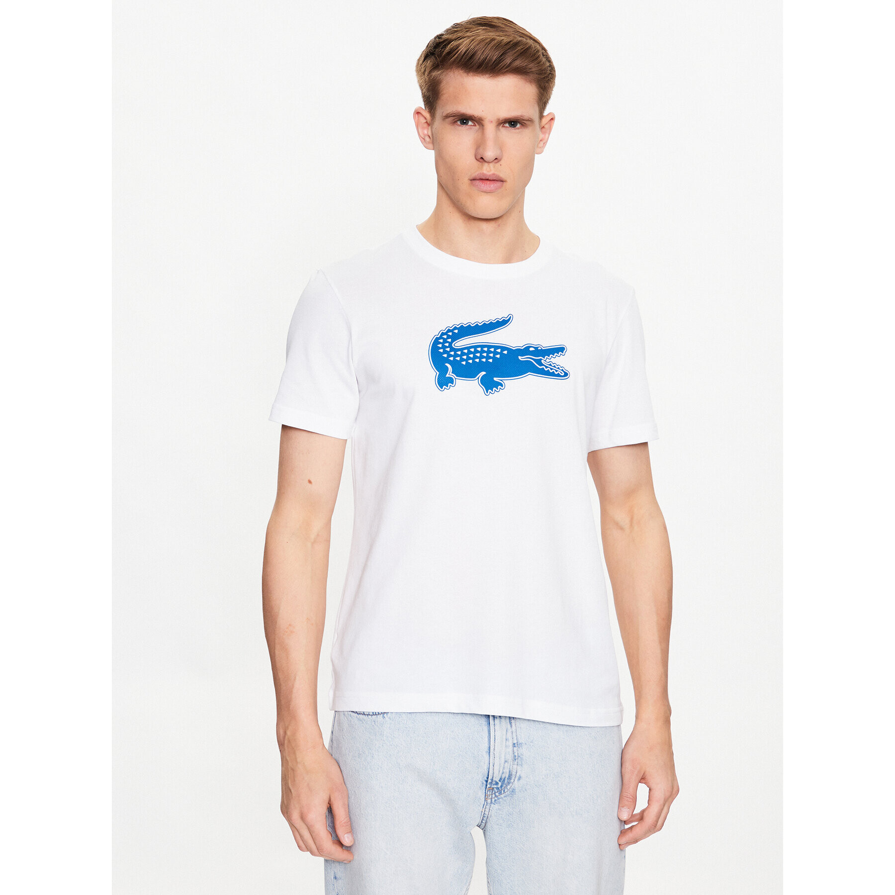 Lacoste Тишърт TH2042 Бял Regular Fit - Pepit.bg