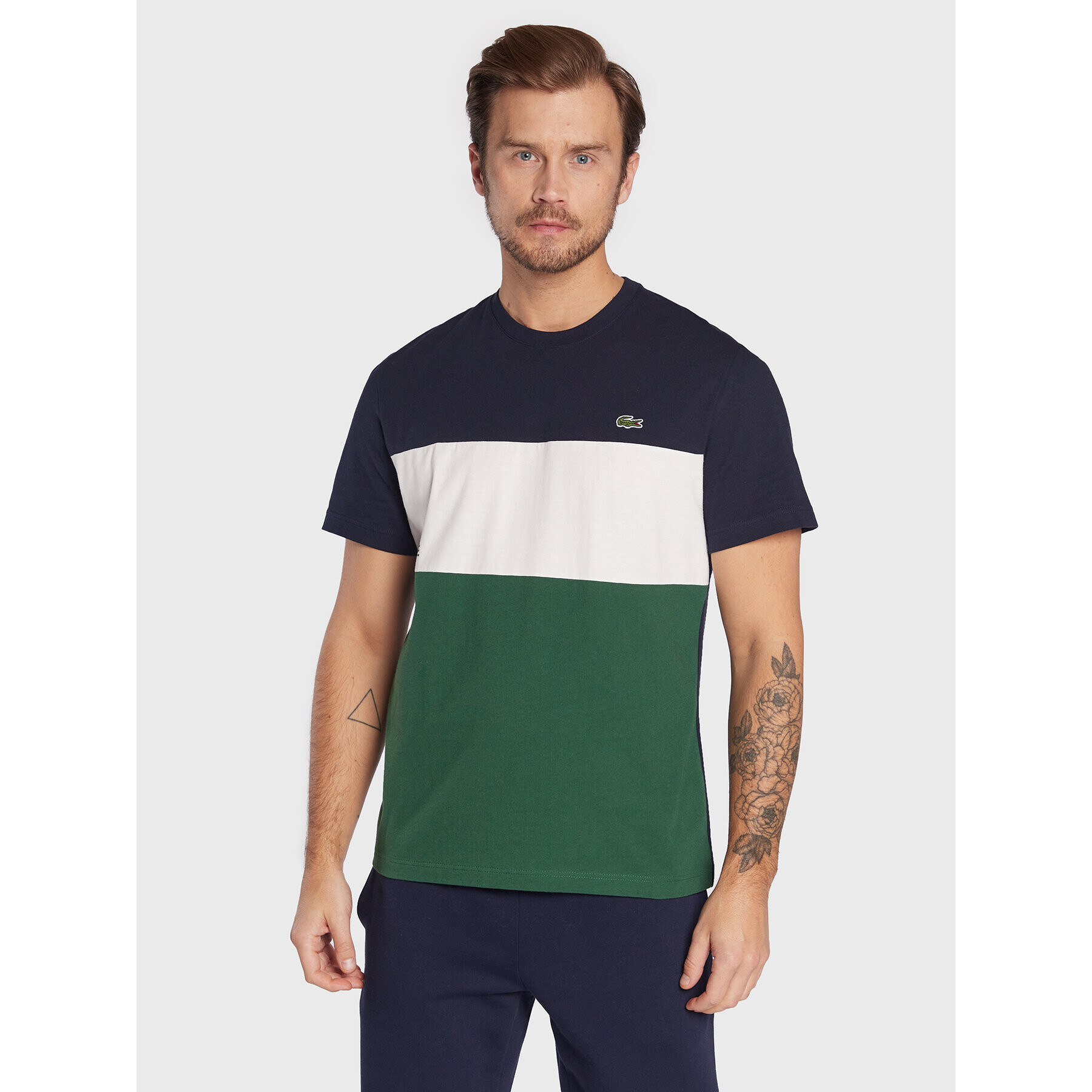 Lacoste Тишърт TH3384 Тъмносин Regular Fit - Pepit.bg