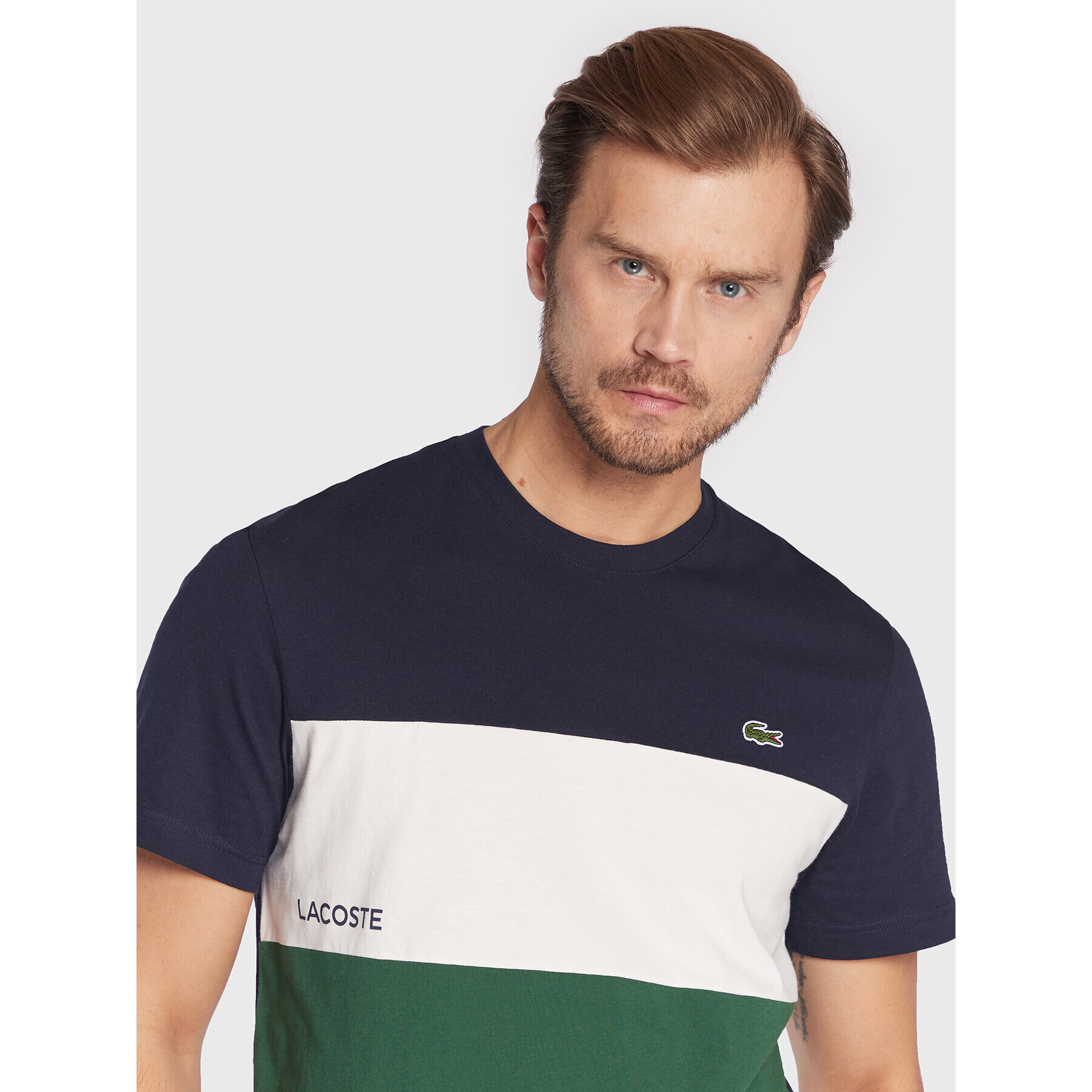 Lacoste Тишърт TH3384 Тъмносин Regular Fit - Pepit.bg