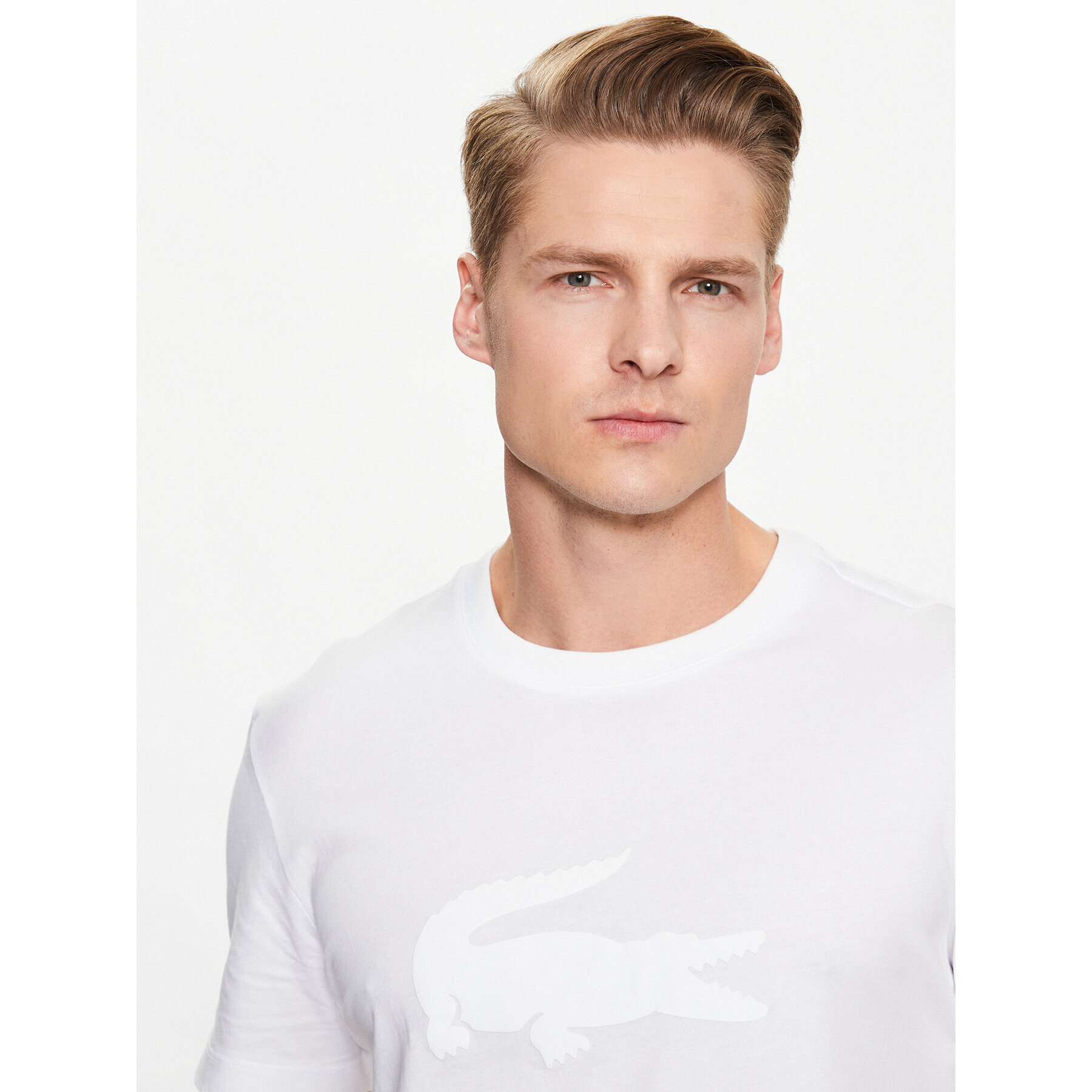 Lacoste Тишърт TH4191 Бял Regular Fit - Pepit.bg