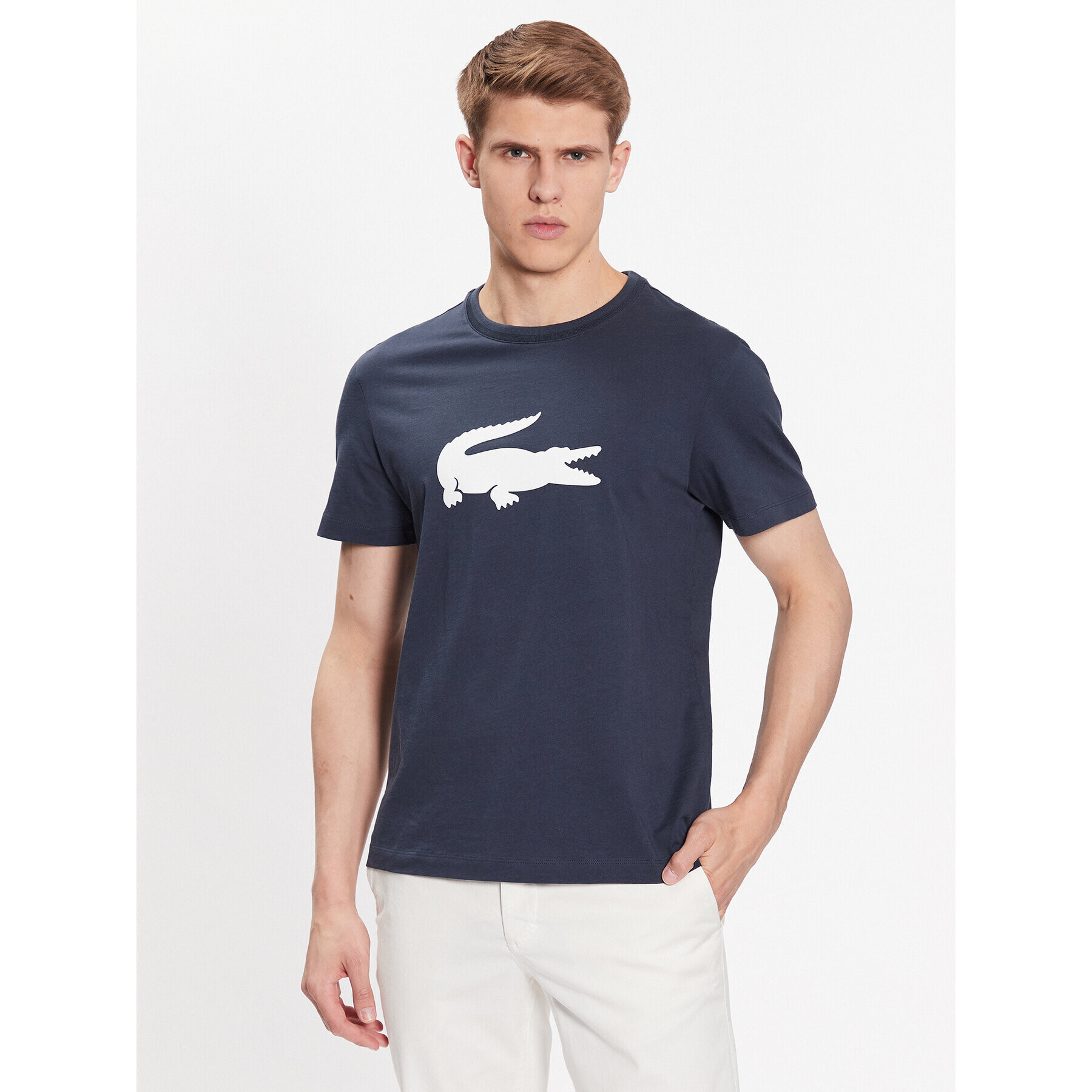 Lacoste Тишърт TH4191 Тъмносин Regular Fit - Pepit.bg