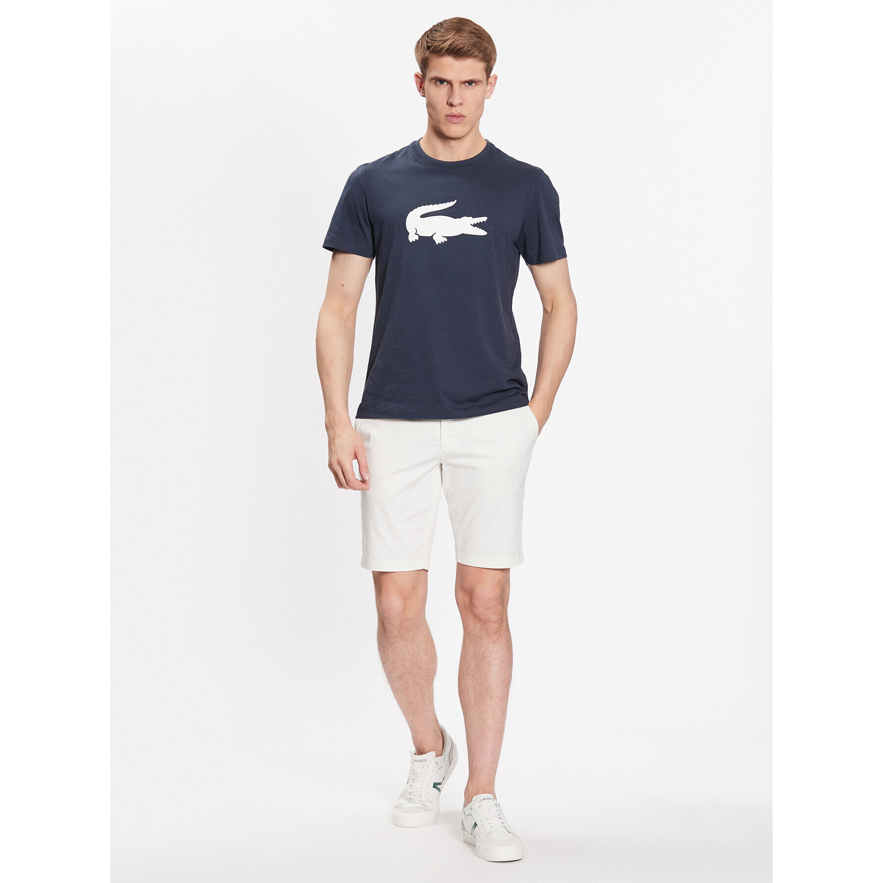 Lacoste Тишърт TH4191 Тъмносин Regular Fit - Pepit.bg