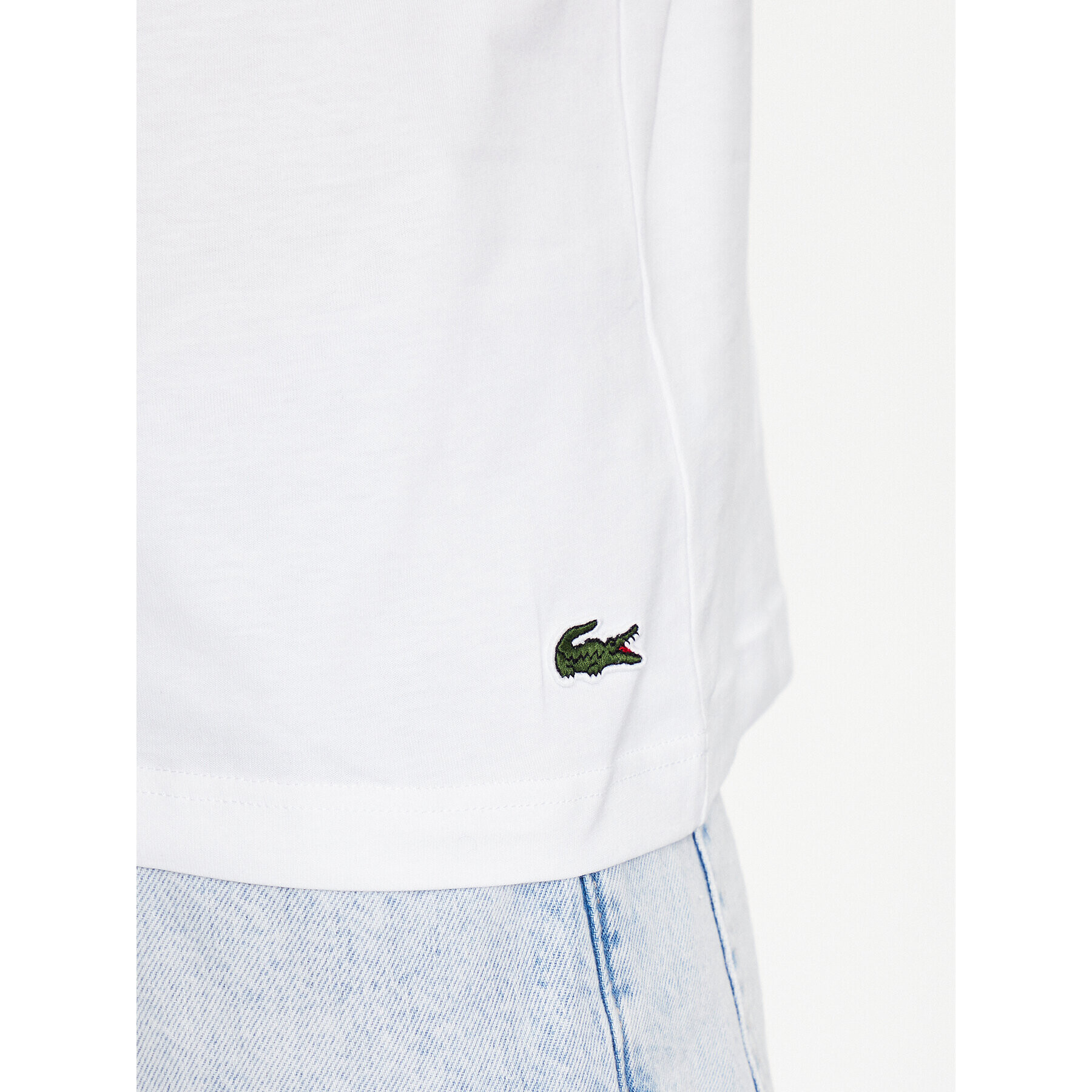 Lacoste Тишърт TH5070 Бял Regular Fit - Pepit.bg