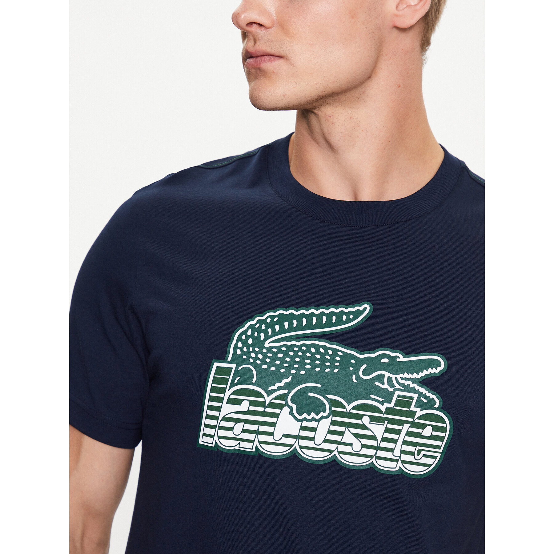 Lacoste Тишърт TH5070 Тъмносин Regular Fit - Pepit.bg