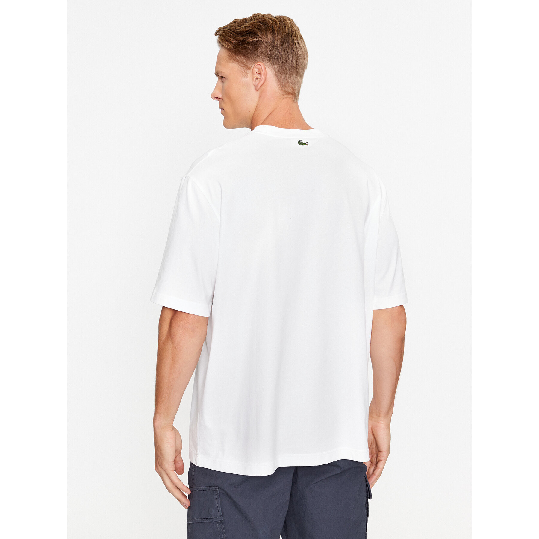 Lacoste Тишърт TH5511 Бял Loose Fit - Pepit.bg