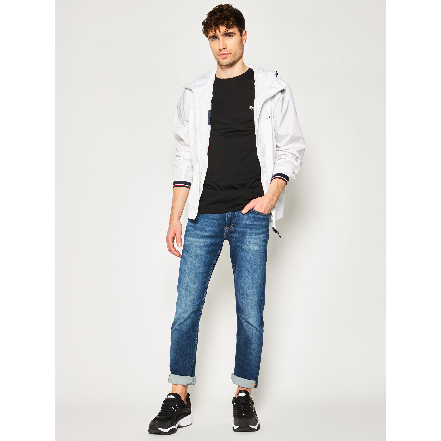 Lacoste Тишърт TH6709 Черен Regular Fit - Pepit.bg