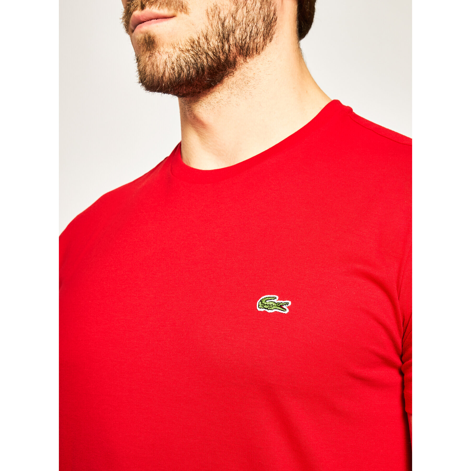 Lacoste Тишърт TH6709 Червен Regular Fit - Pepit.bg