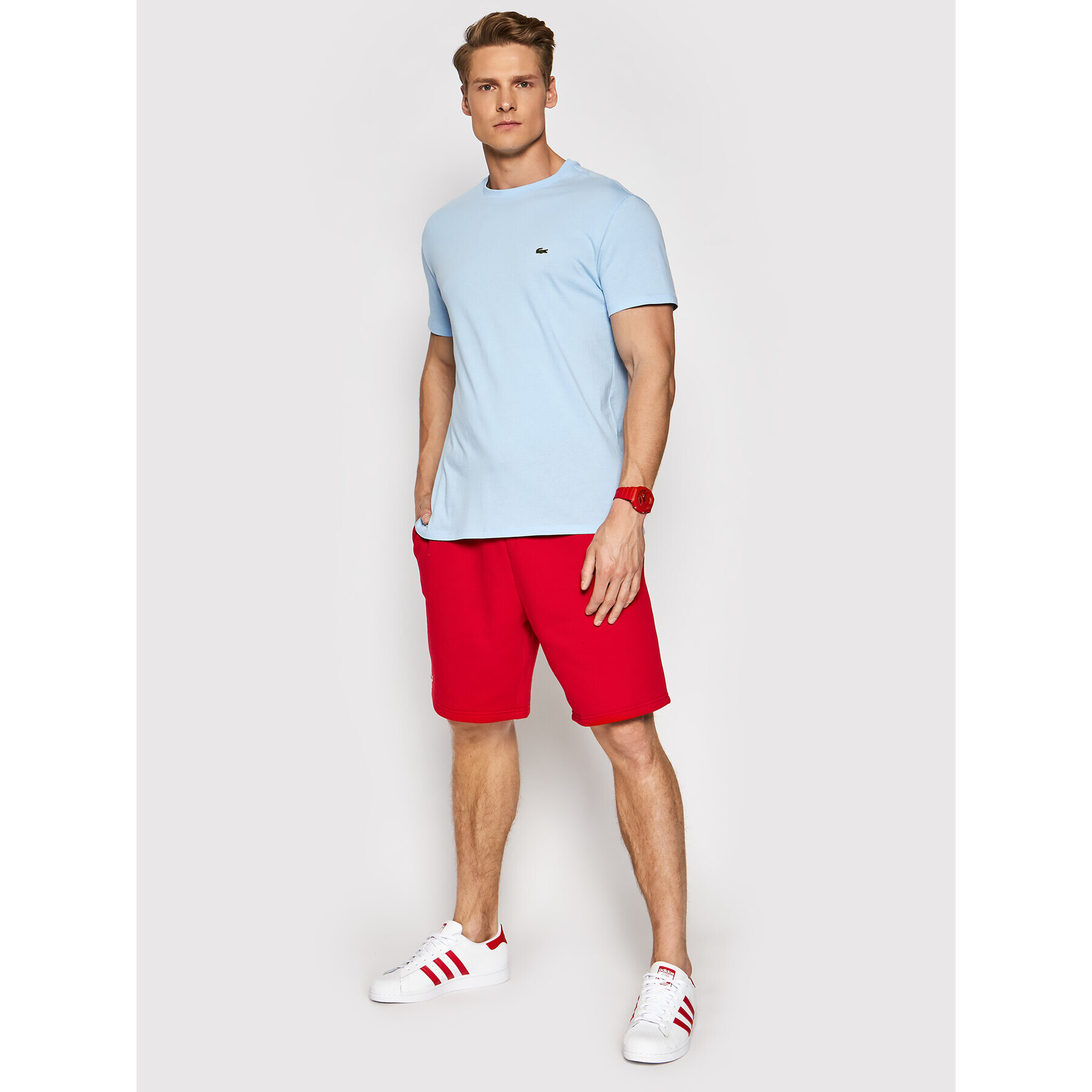 Lacoste Тишърт TH6709 Син Regular Fit - Pepit.bg