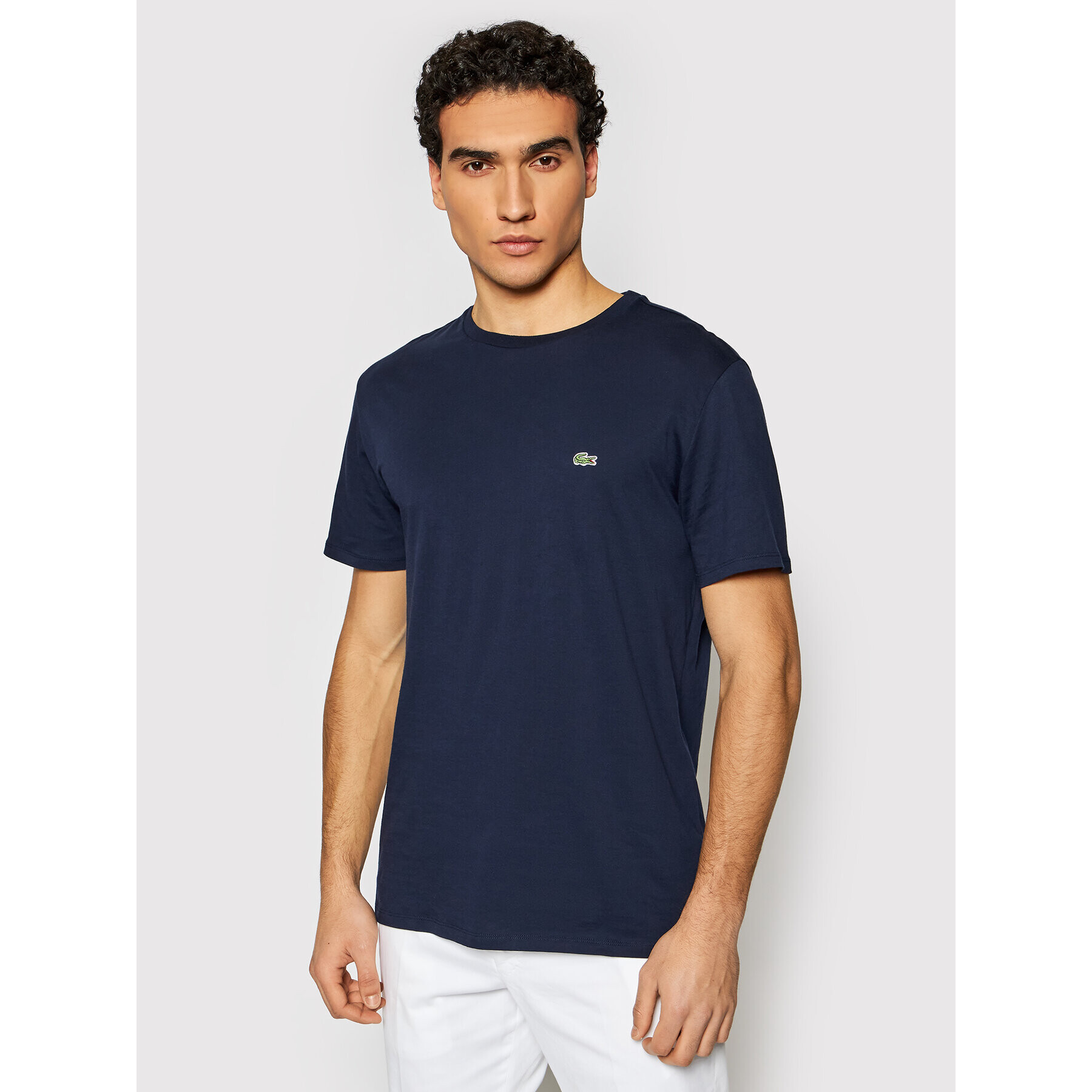 Lacoste Тишърт TH6709 Тъмносин Regular Fit - Pepit.bg