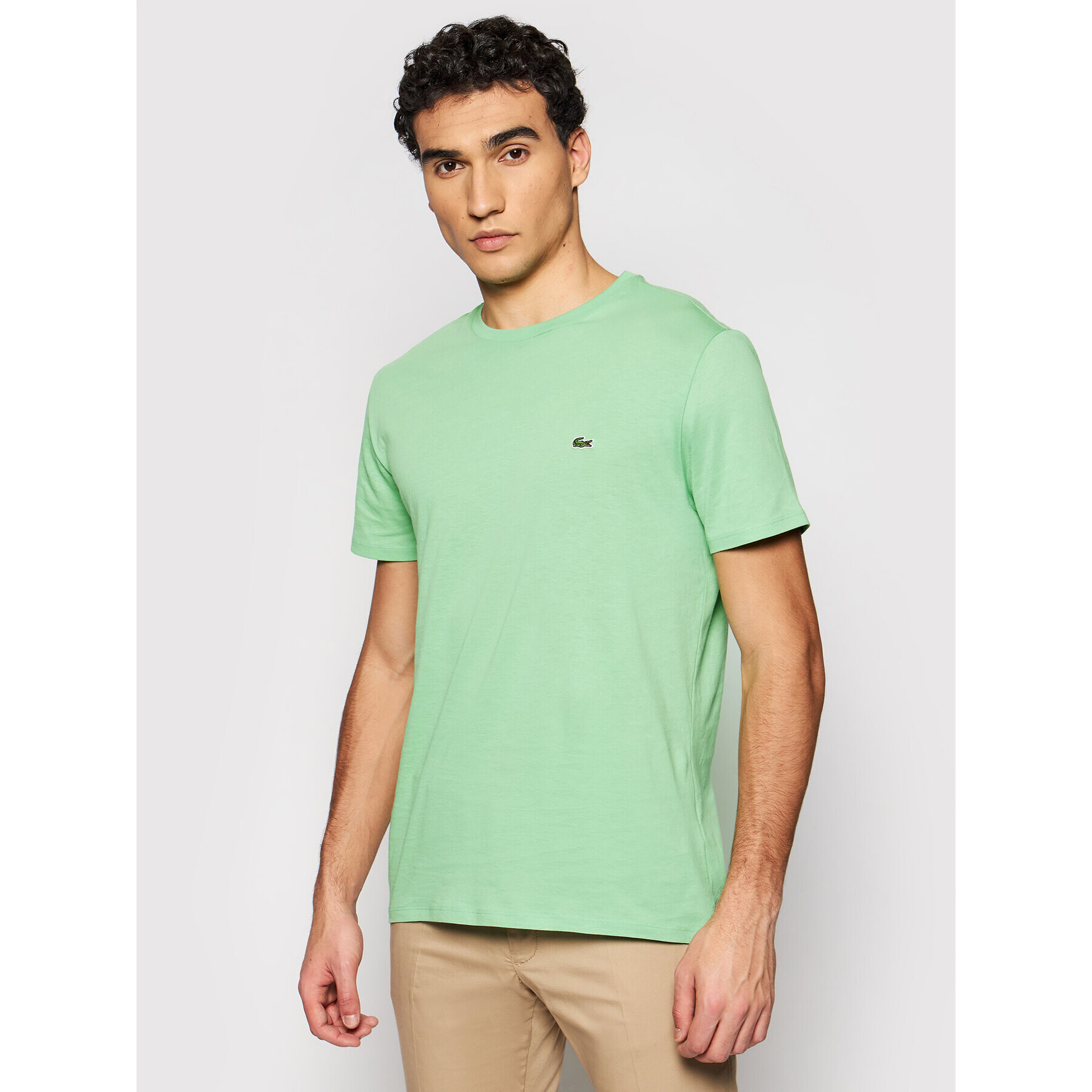 Lacoste Тишърт TH6709 Зелен Regular Fit - Pepit.bg