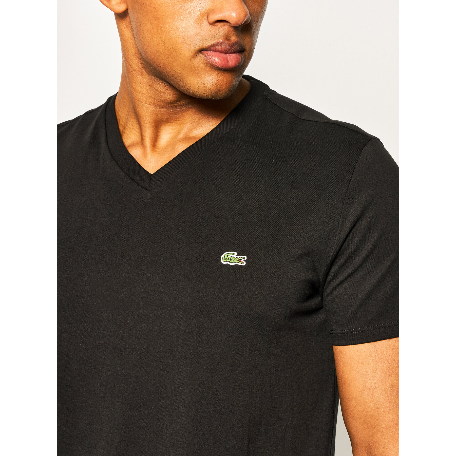 Lacoste Тишърт TH6710 Черен Regular Fit - Pepit.bg