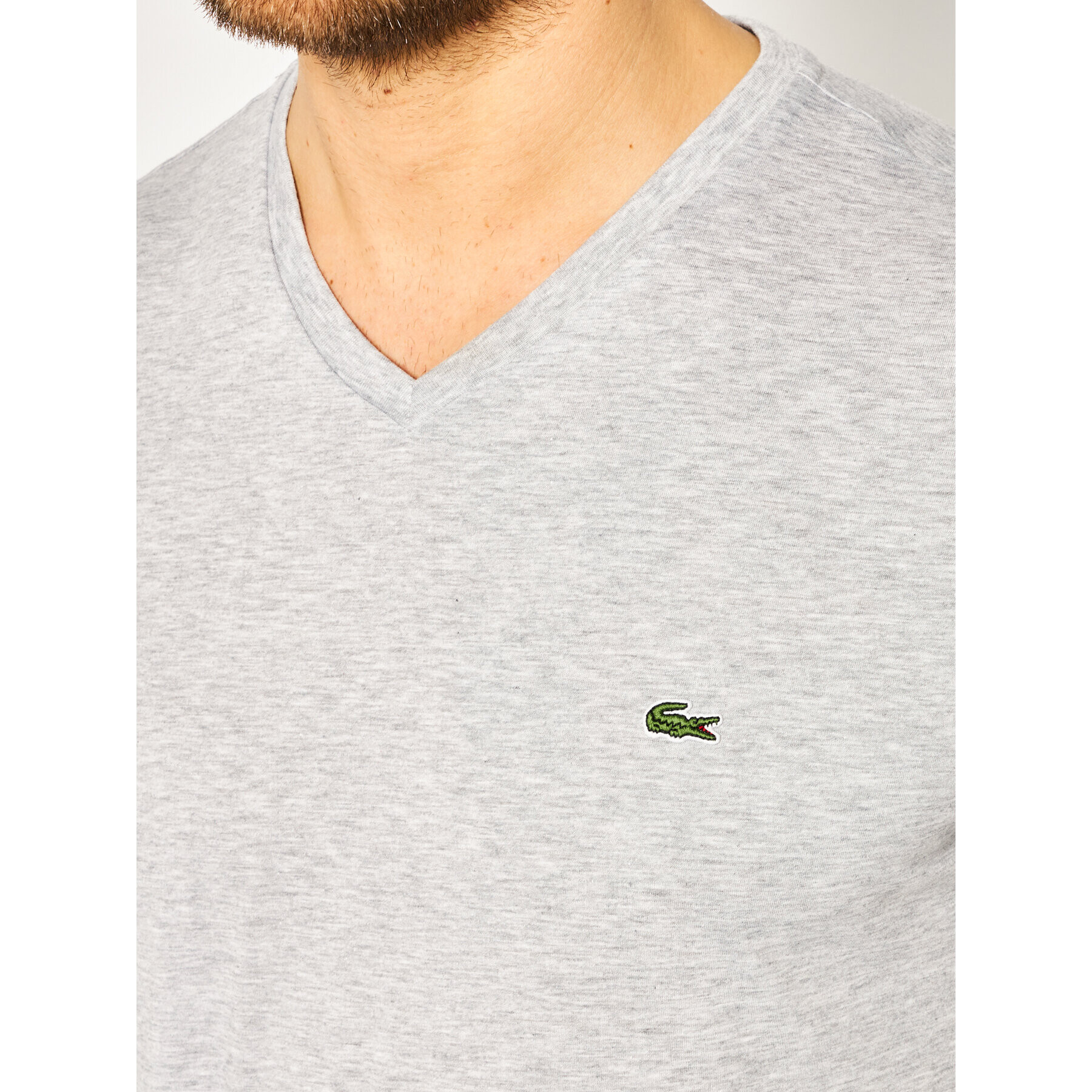 Lacoste Тишърт TH6710 Сив Regular Fit - Pepit.bg