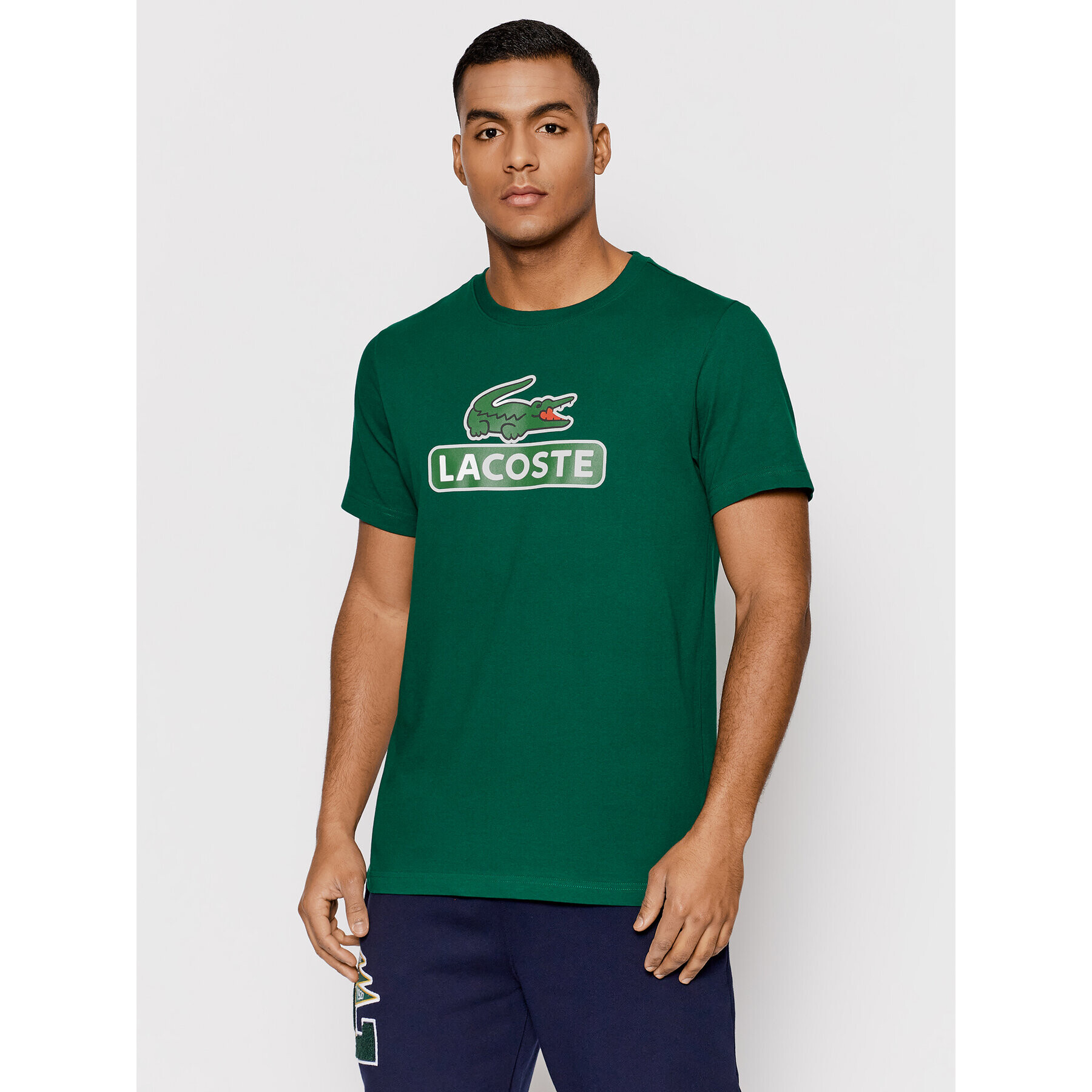 Lacoste Тишърт TH6909 Зелен Regular Fit - Pepit.bg