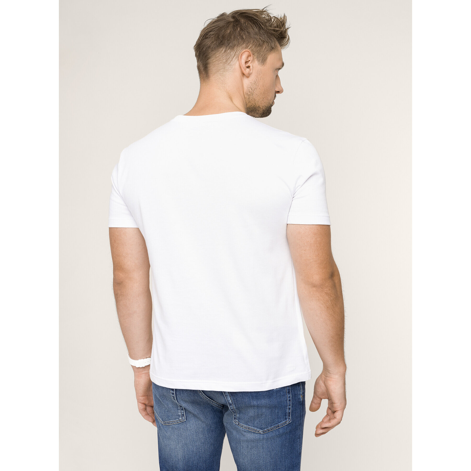 Lacoste Тишърт TH7618 Бял Regular Fit - Pepit.bg