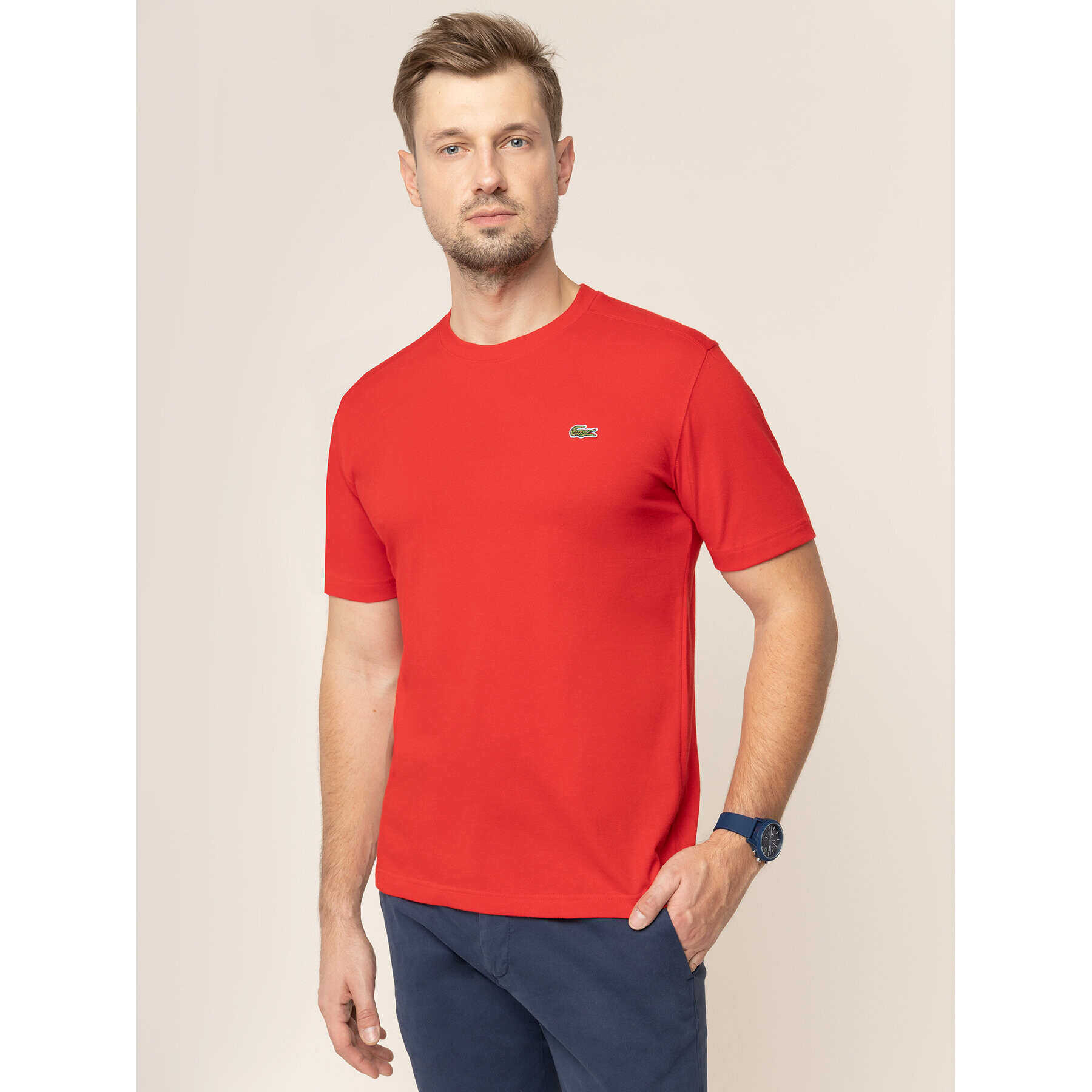 Lacoste Тишърт TH7618 Червен Regular Fit - Pepit.bg