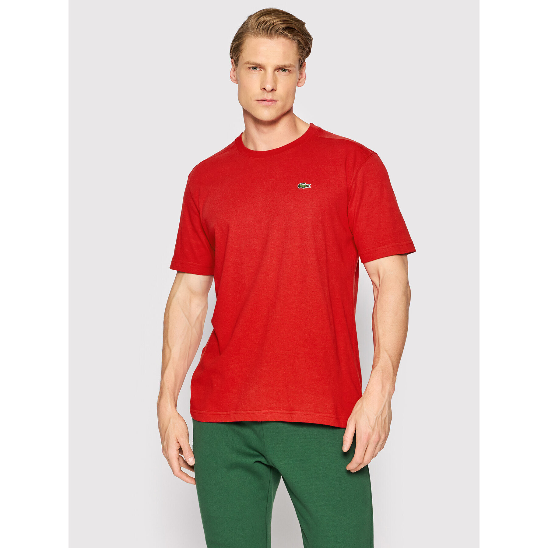 Lacoste Тишърт TH7618 Червен Slim Fit - Pepit.bg