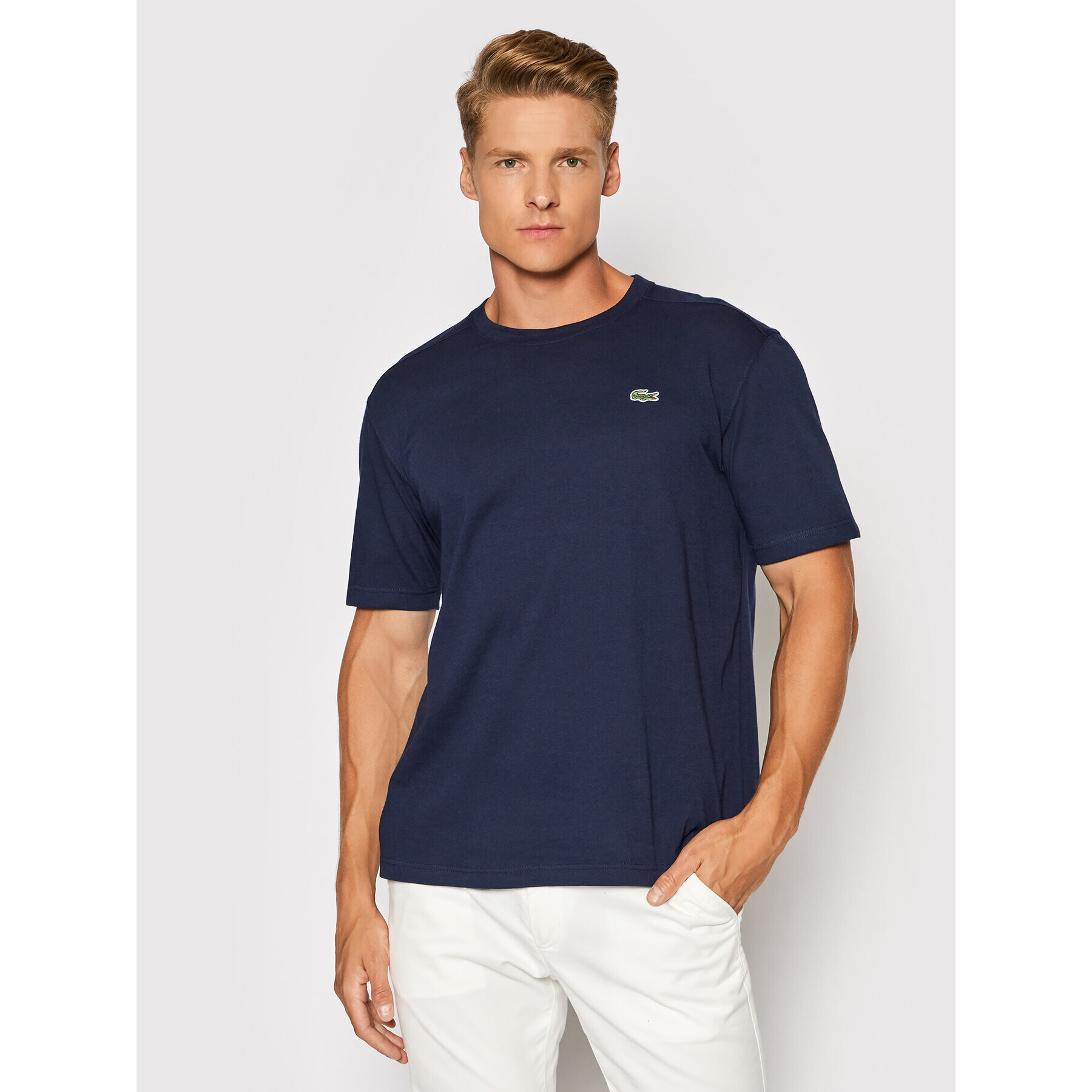 Lacoste Тишърт TH7618 Тъмносин Regular Fit - Pepit.bg