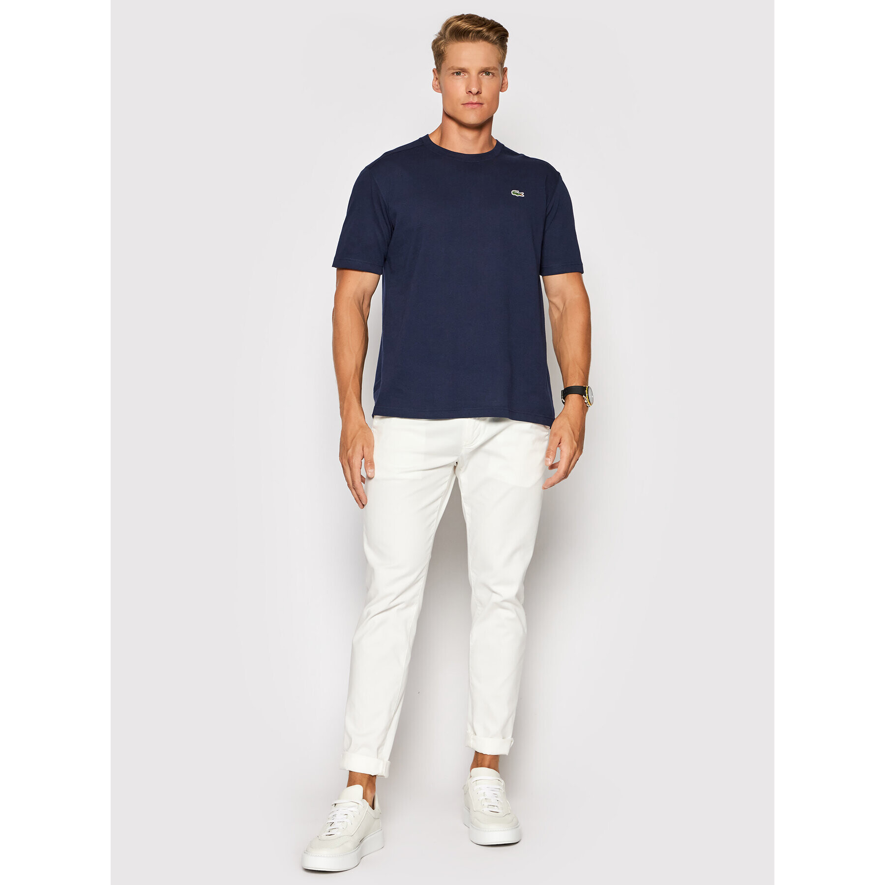 Lacoste Тишърт TH7618 Тъмносин Regular Fit - Pepit.bg