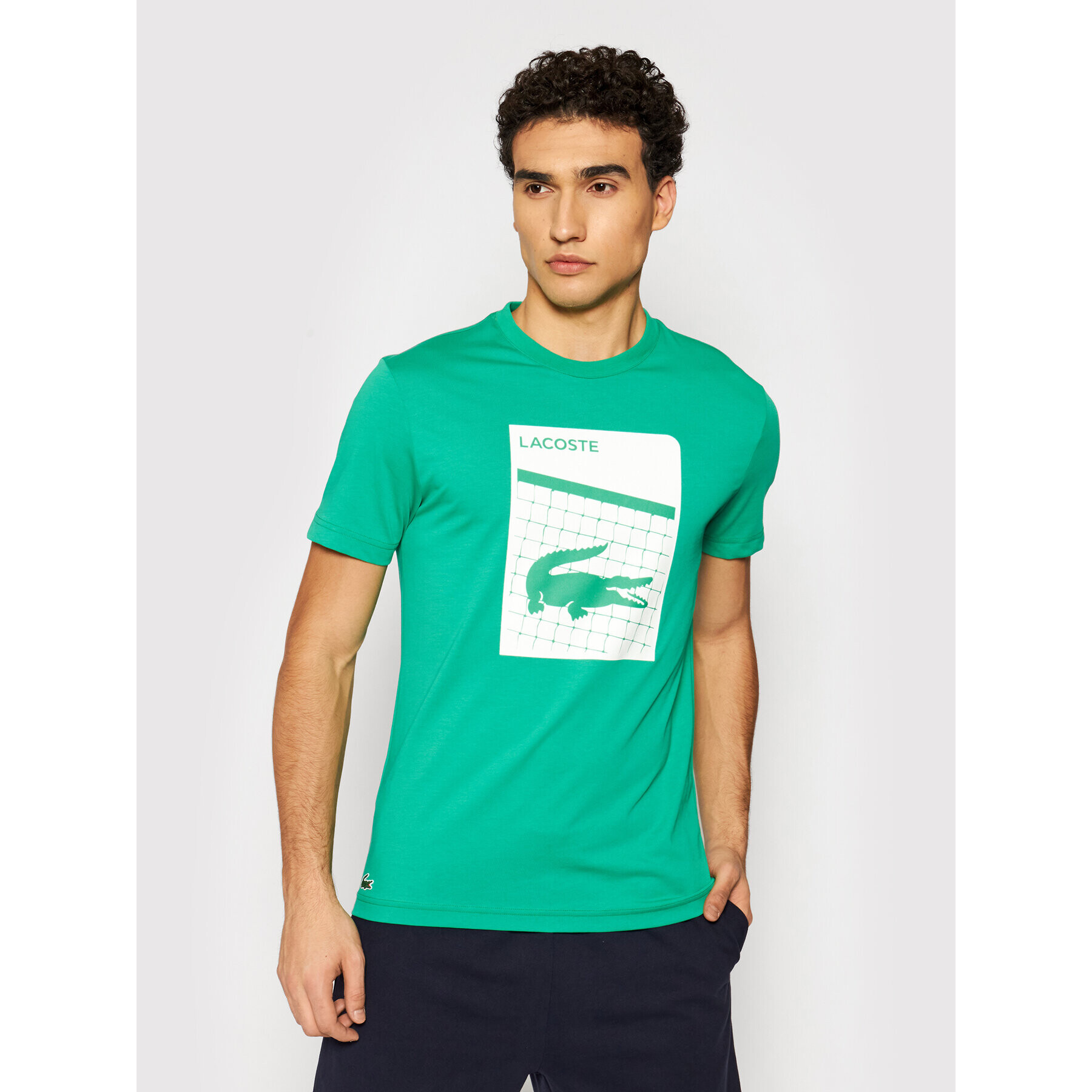 Lacoste Тишърт TH9654 Зелен Regular Fit - Pepit.bg