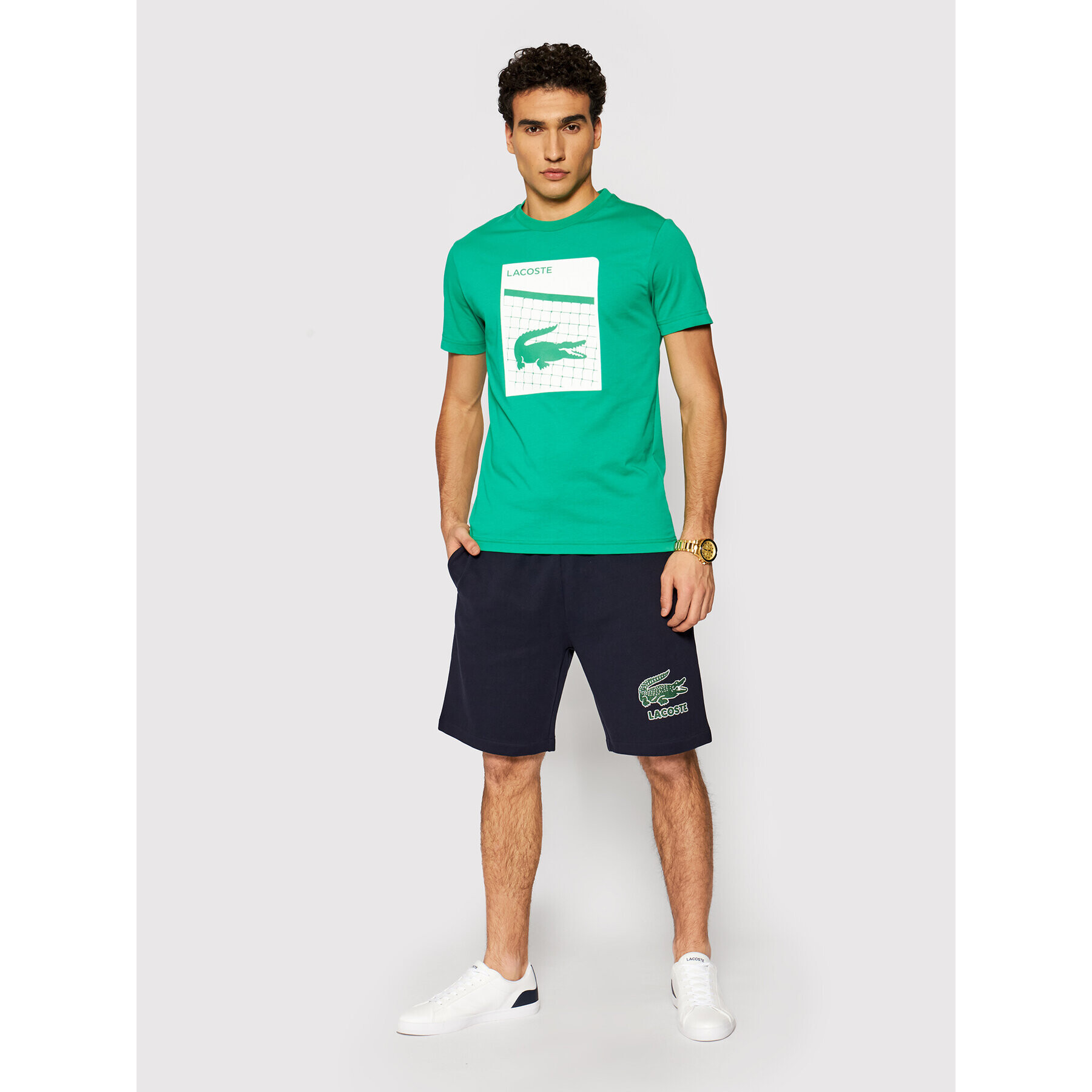 Lacoste Тишърт TH9654 Зелен Regular Fit - Pepit.bg